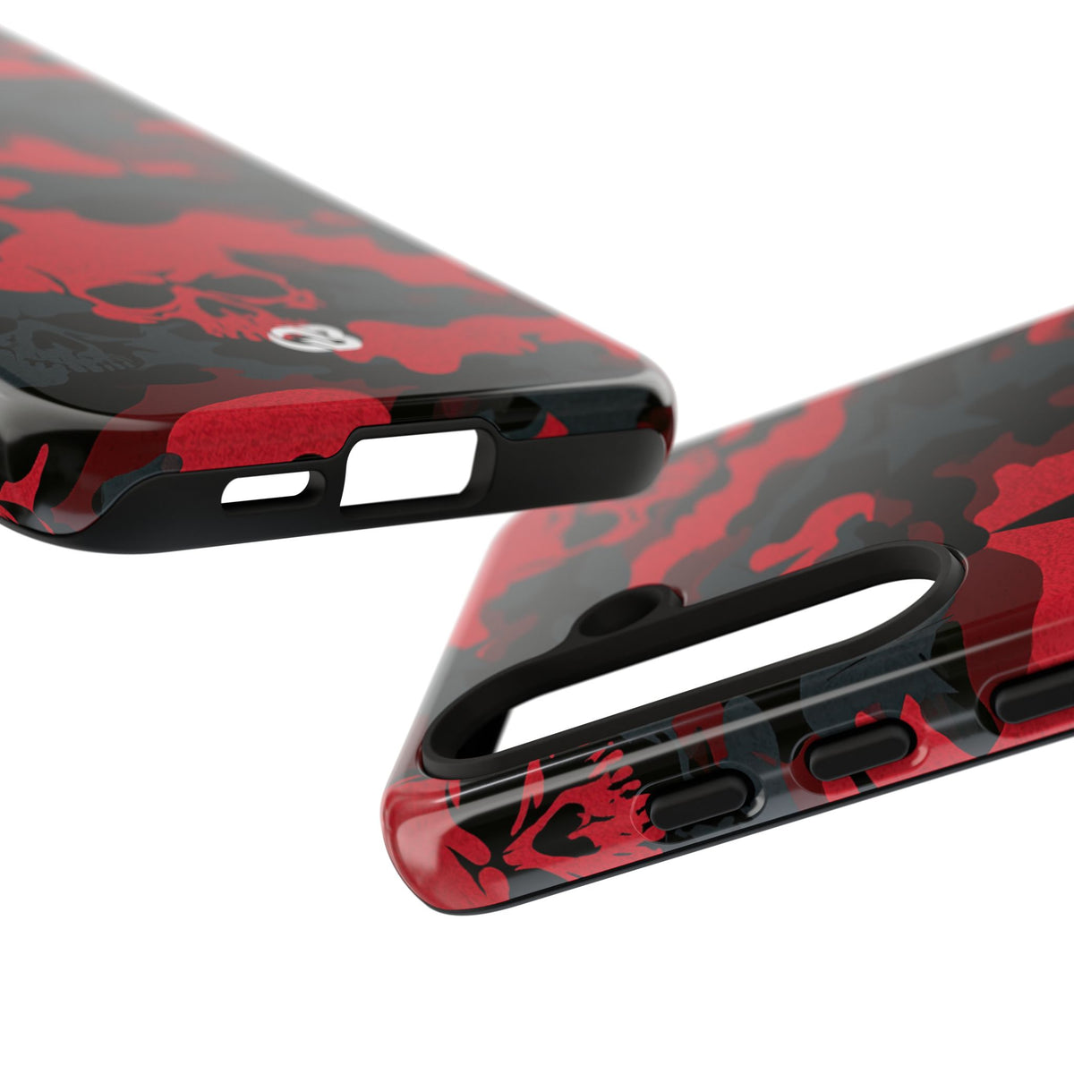Crimson Skull Camo · Tough Phone Case for Samsung · Red