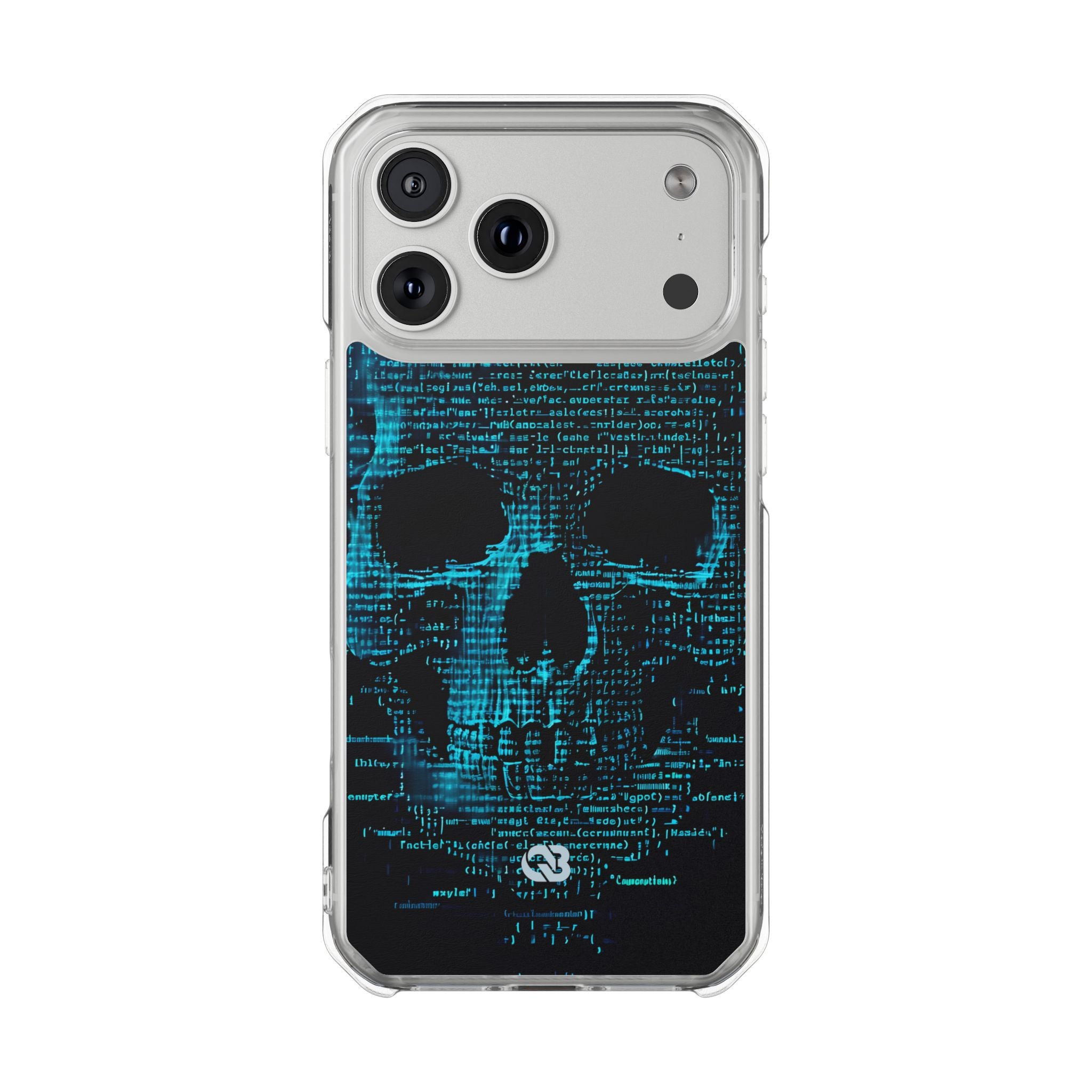 Cyan Glitch Skull · Impact Custodia per iPhone · Magsafe