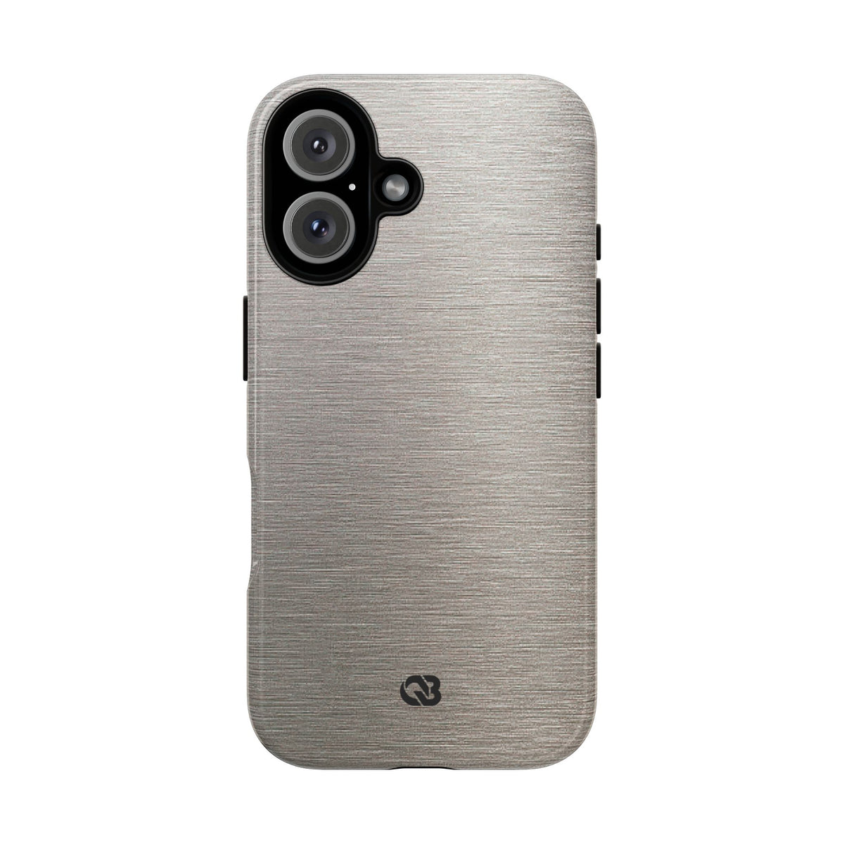 Brushed Silver Alloy · Tough Phone Case for iPhone · Silver