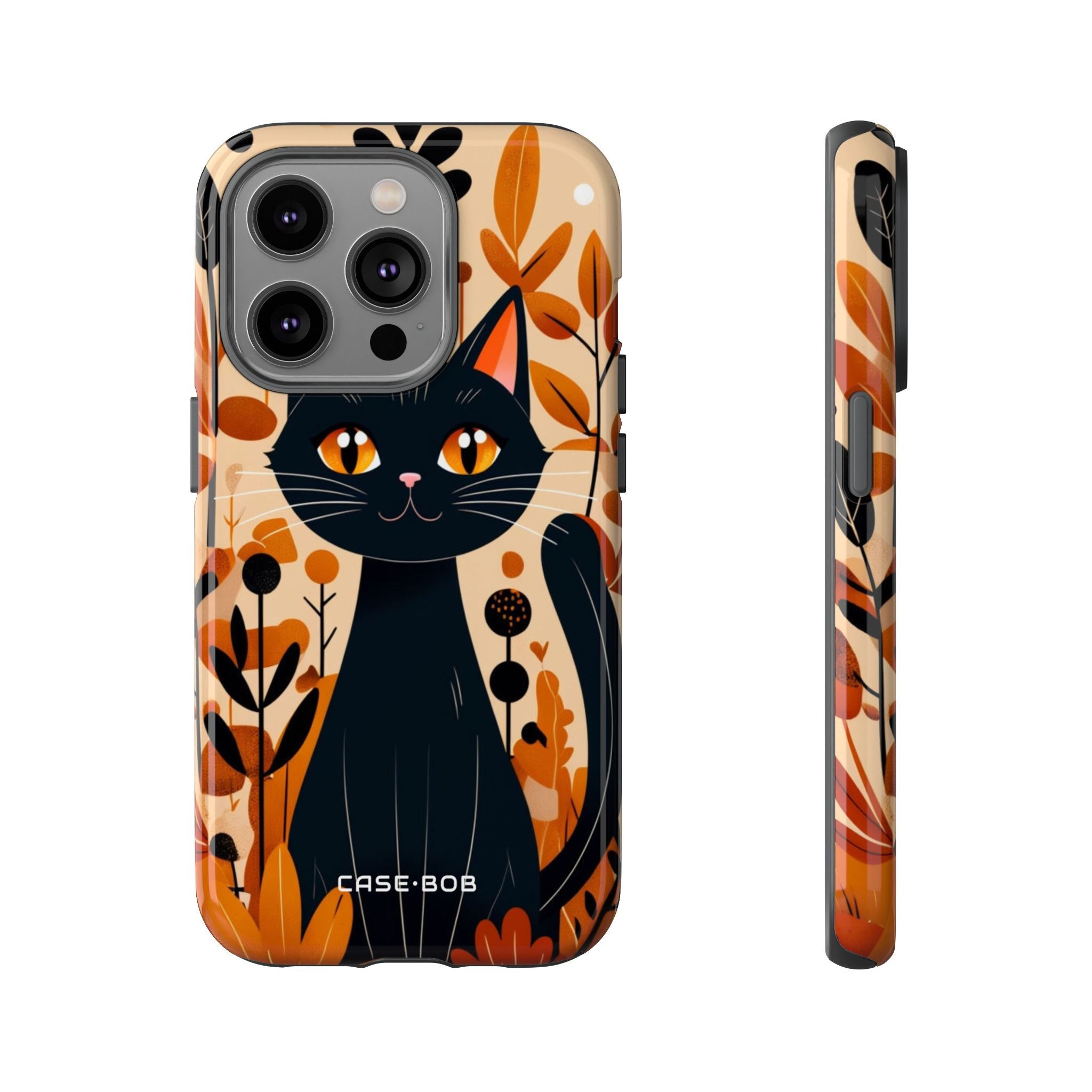 Schwarze Katze Glow iPhone 14 Pro Case - Tough
