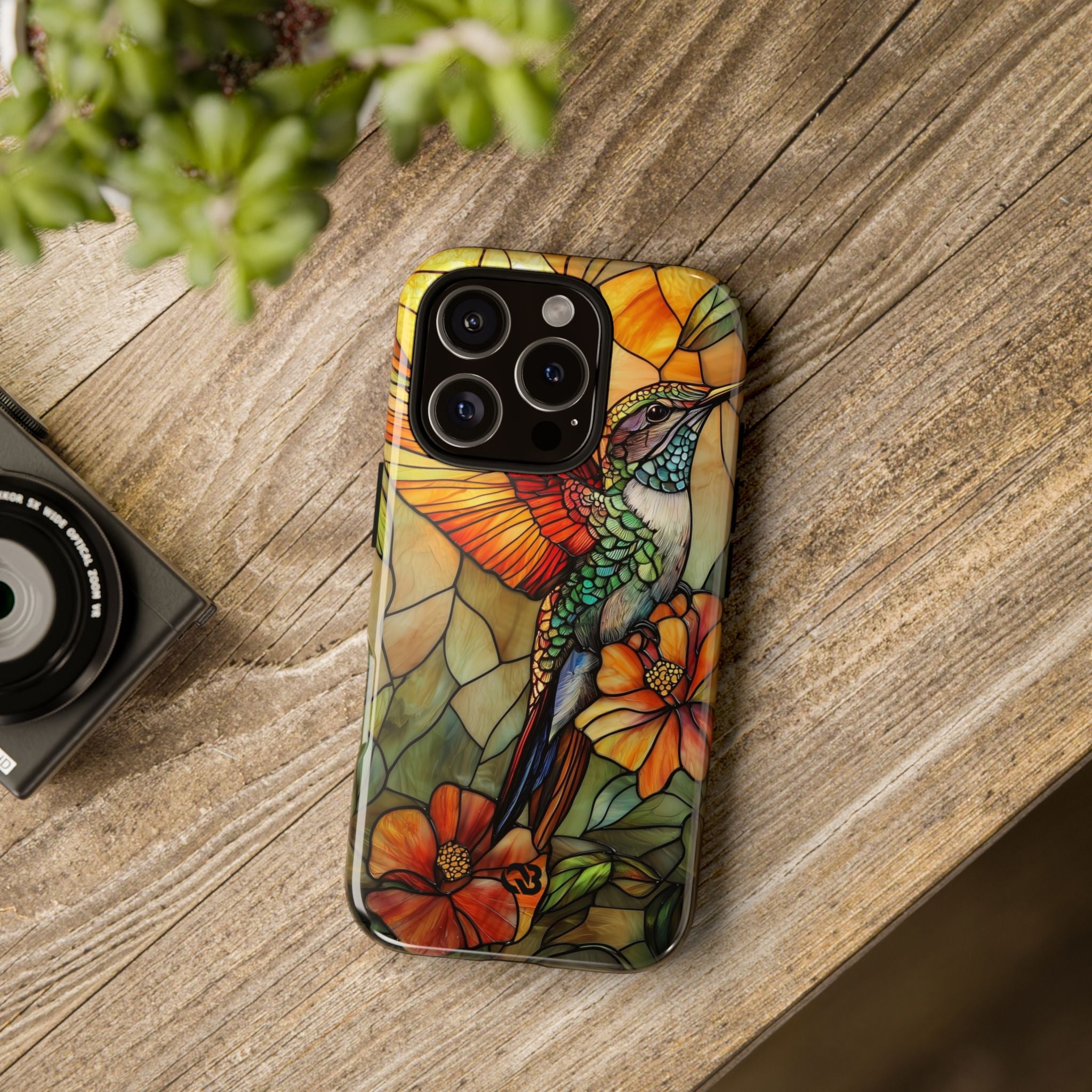 Amber Glass Hummingbird · Tough Phone Case for iPhone