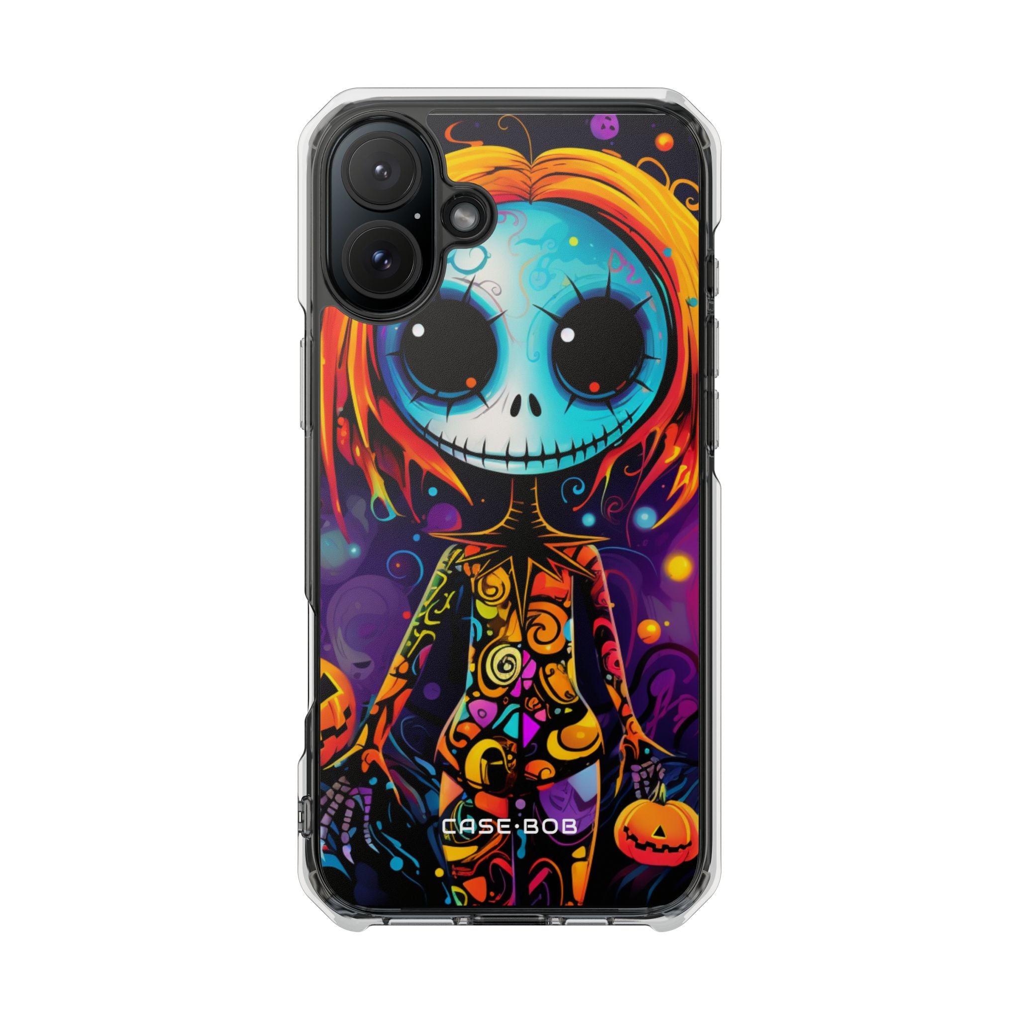 Blue Skull Swirl iPhone 16 Case - Impact - CASE•BOB