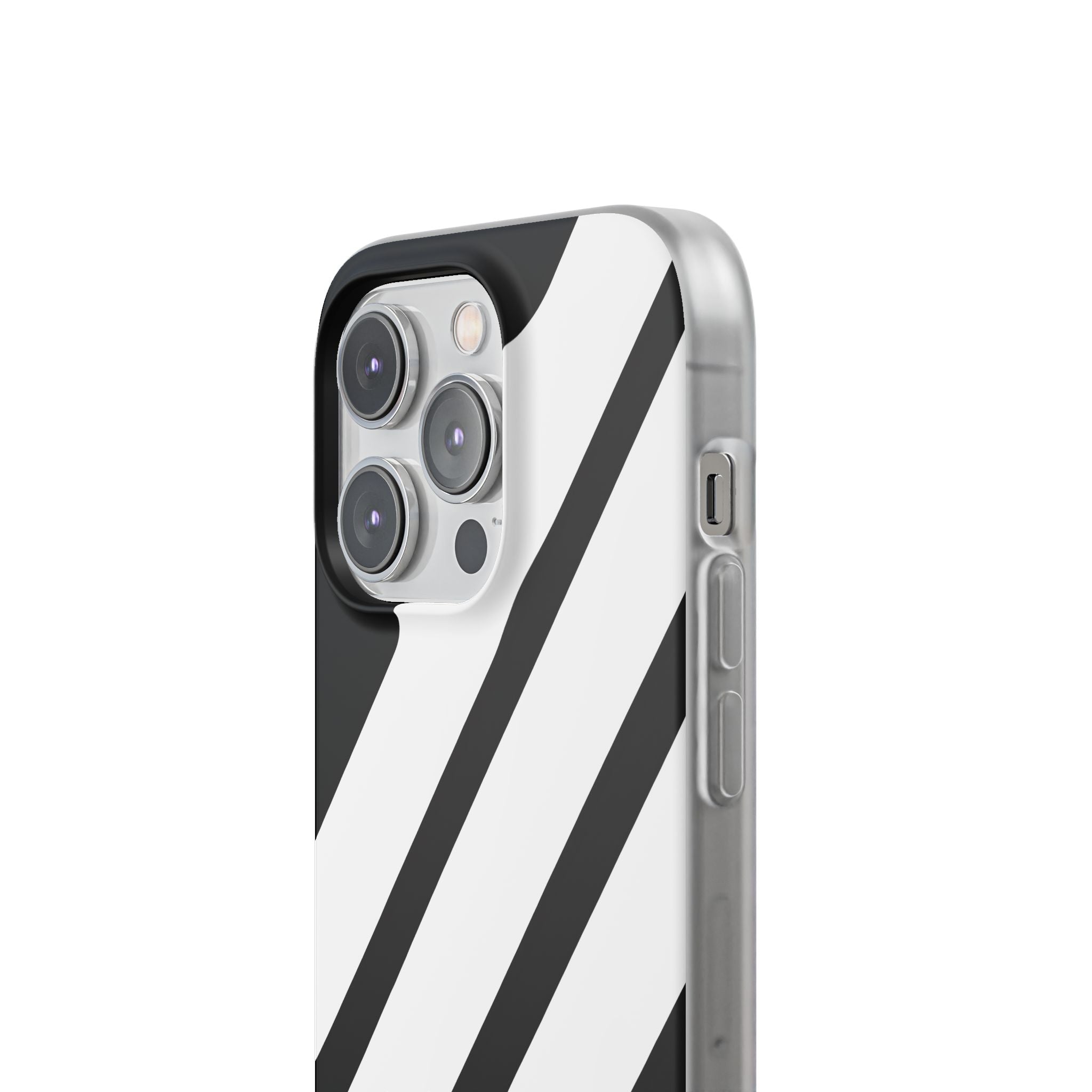 Diagonal Bands Noir iPhone 14 Pro Case - Soft