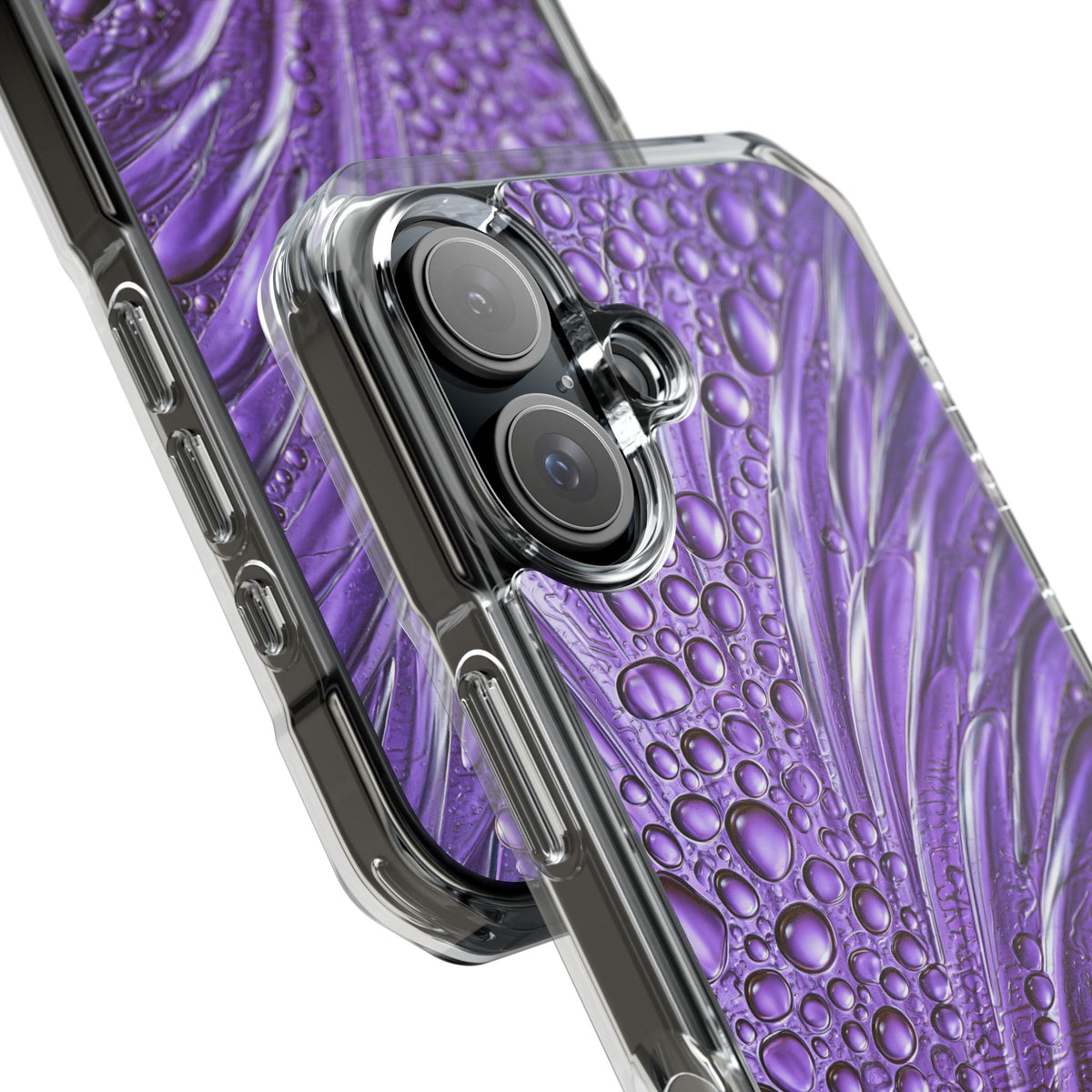 Violet Liquid Gel · Clear Impact Magnetic Phone Case for iPhone · Purple
