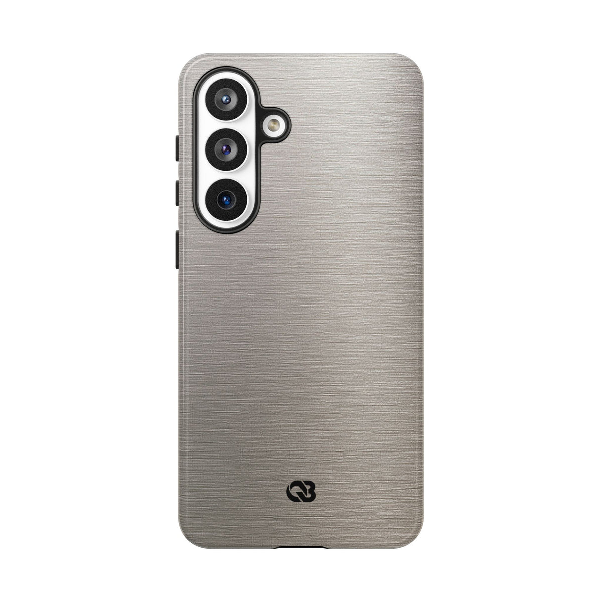Grey Tough Phone Case for Samsung - Brushed Nickel Linen