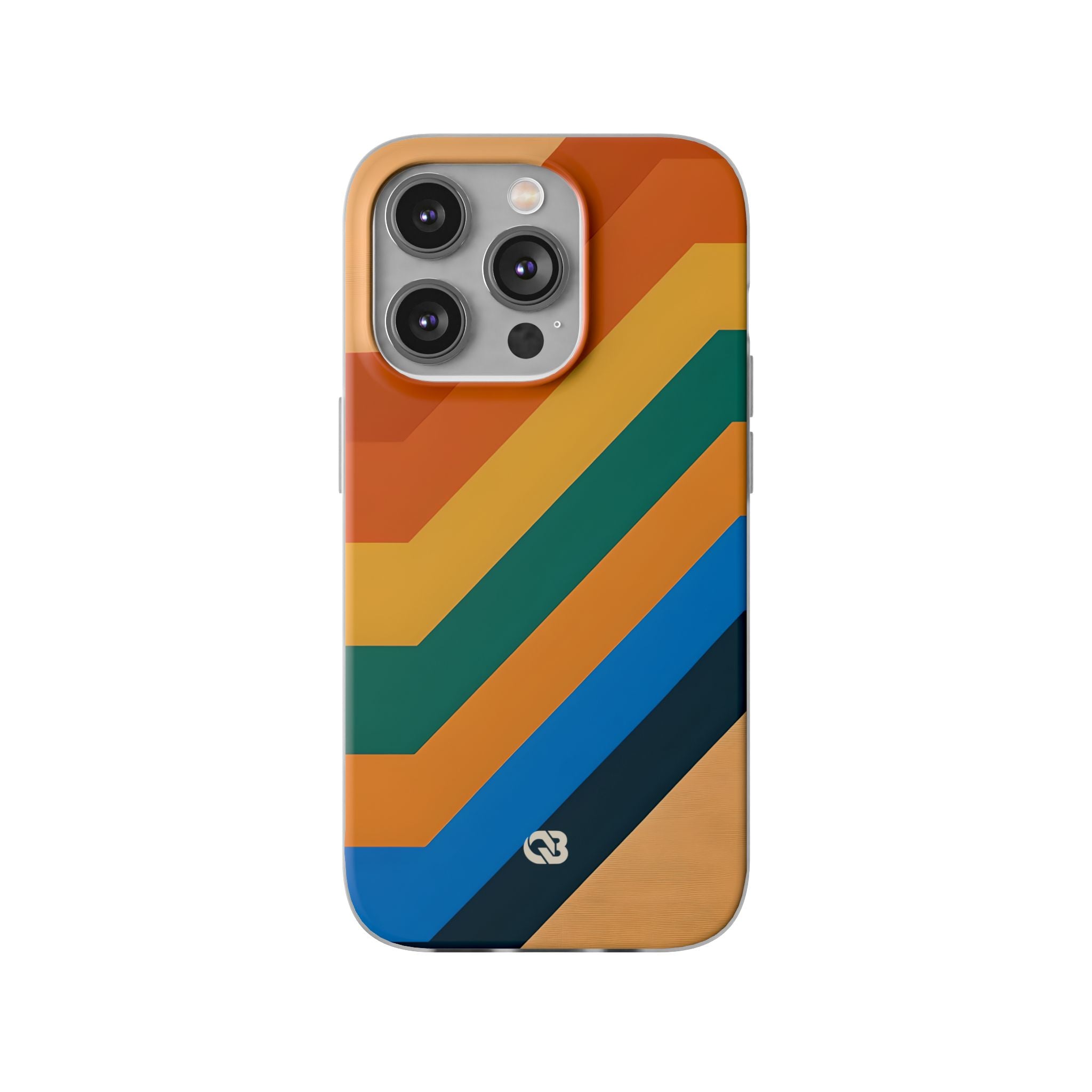 Retro Ridge Lines · Soft Phone Case for iPhone