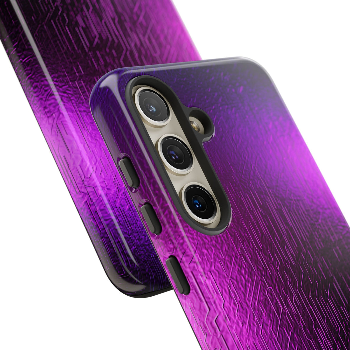 Violet Cyber Circuit · Tough Phone Case for Samsung · Purple