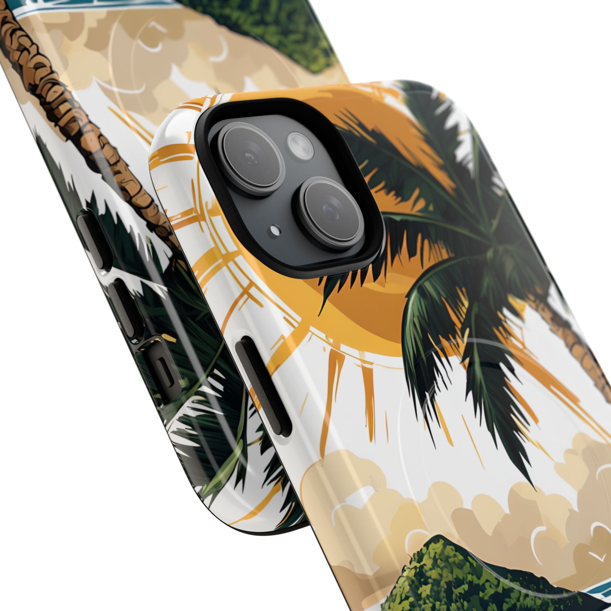 Sunny Palm Breeze iPhone 15 Plus Case - Tough+
