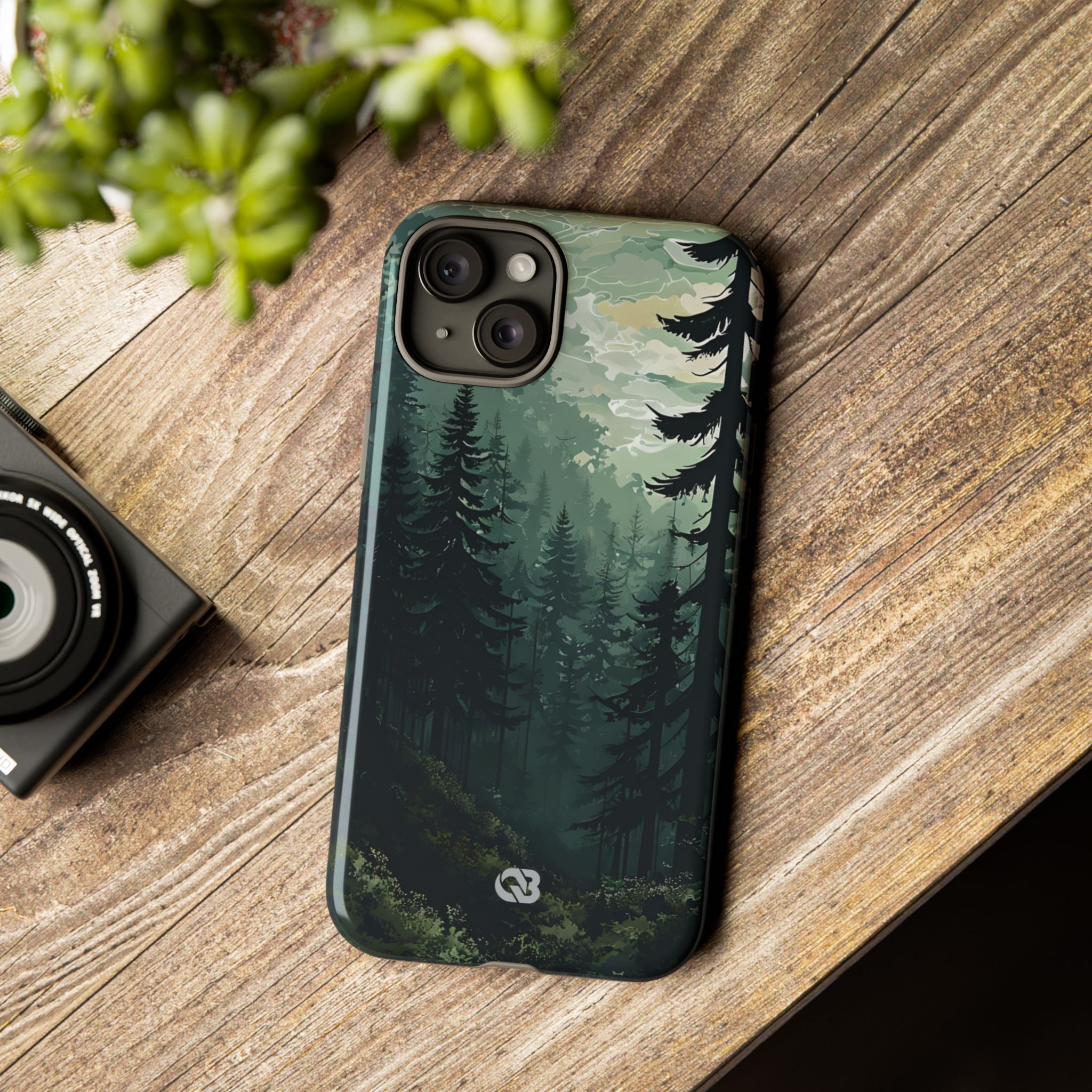 Misty Pine Shadow · Tough Phone Case for iPhone