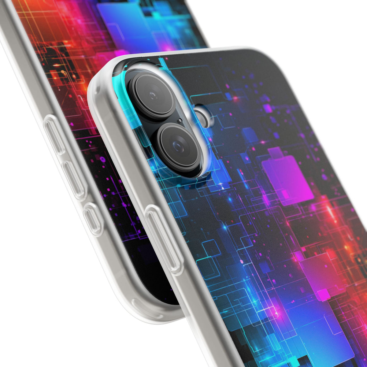 Spectral Circuit Grid · Lite Phone Case for iPhone · Black
