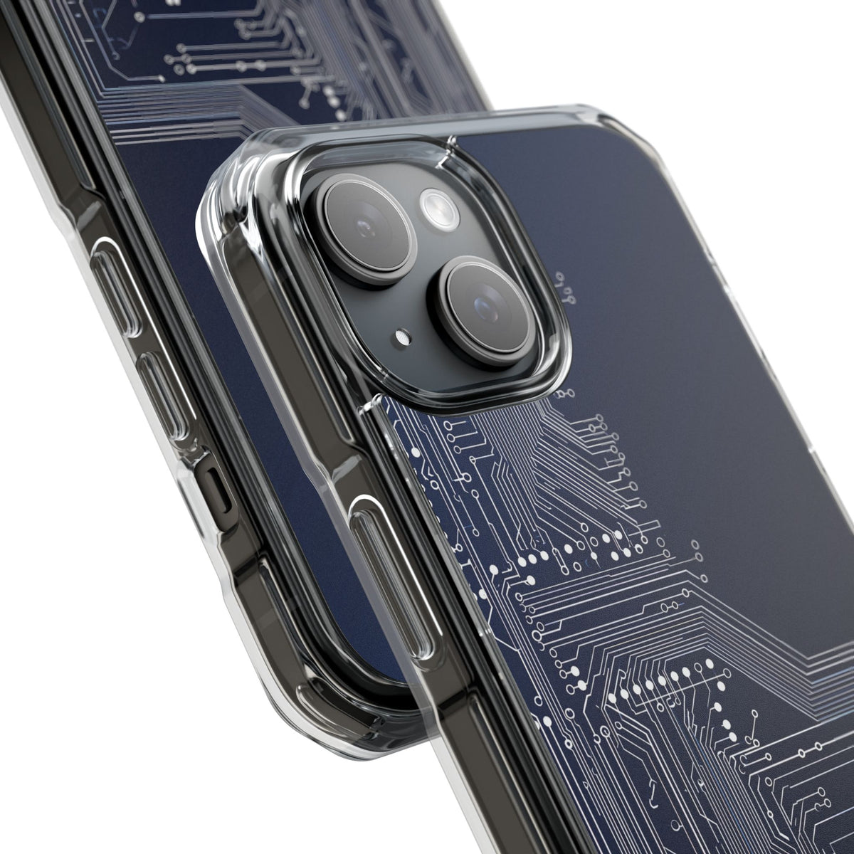 Blue Impact MagSafe Phone Case for iPhone - Cobalt Data Stream