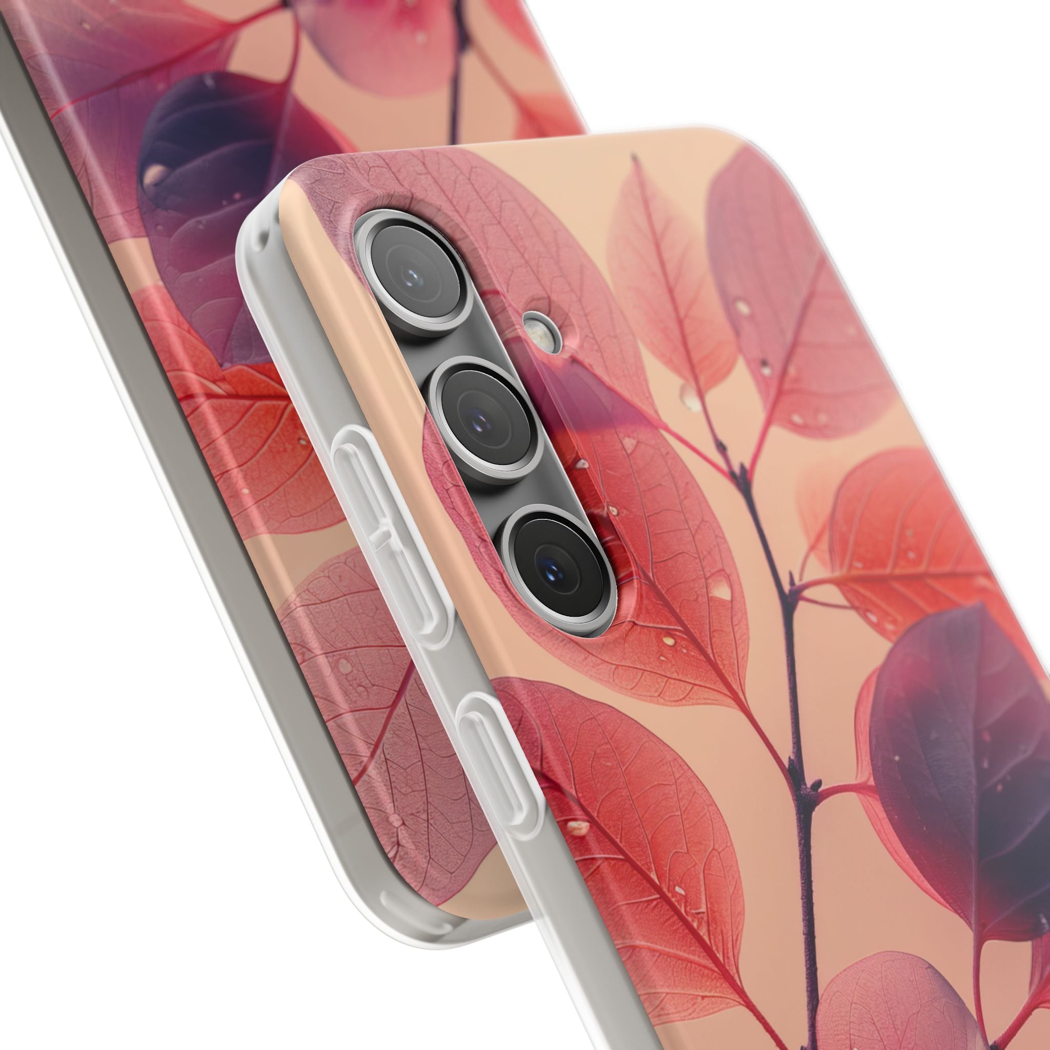 Dewy Magenta Foliage · Soft Phone Case for Samsung