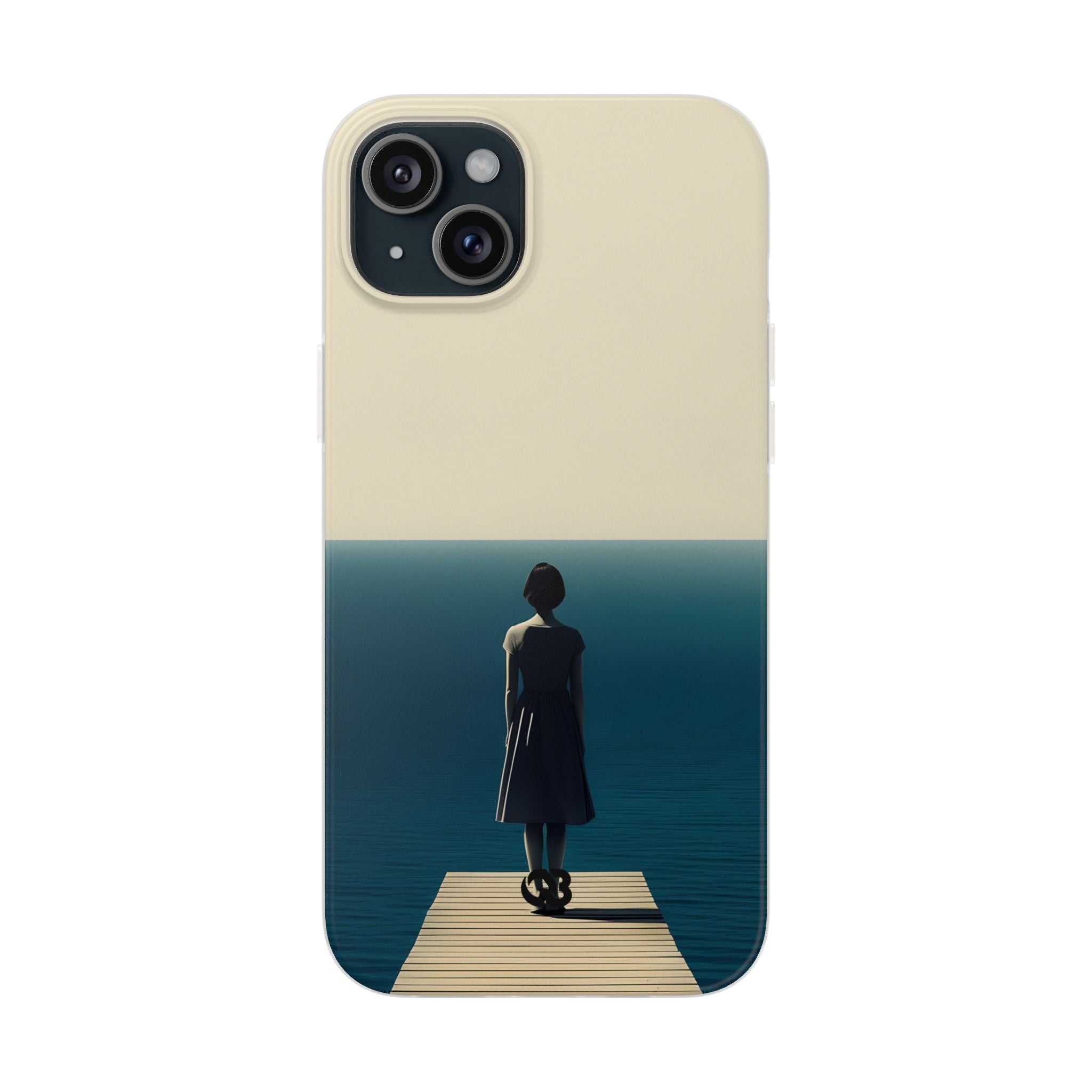 Solitary Blue Horizon · Soft Coque de téléphone pour iPhone
