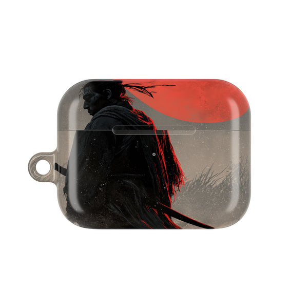 Crimson Moon Ronin · Hard Case for AirPods & AirPods Pro · Black