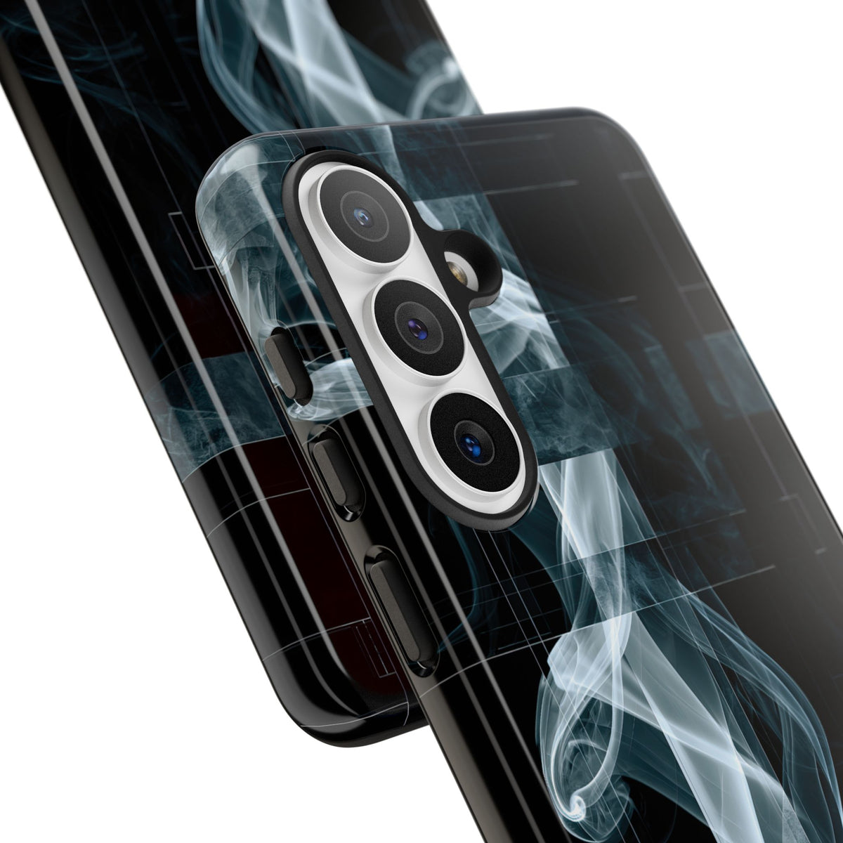 Black Tough Phone Case for Samsung - Arctic Vapor Grid