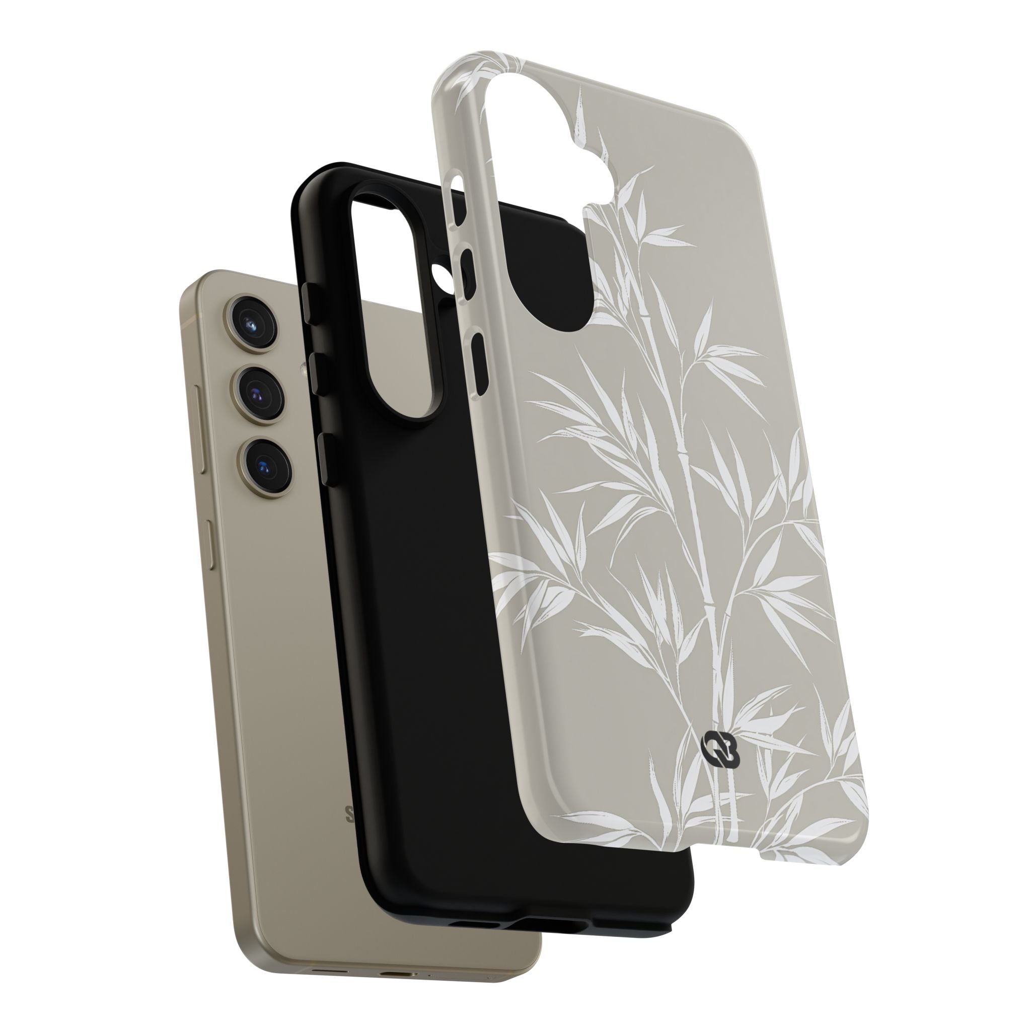 Beige Tough Phone Case for Samsung - Sandstone Bamboo Stalks