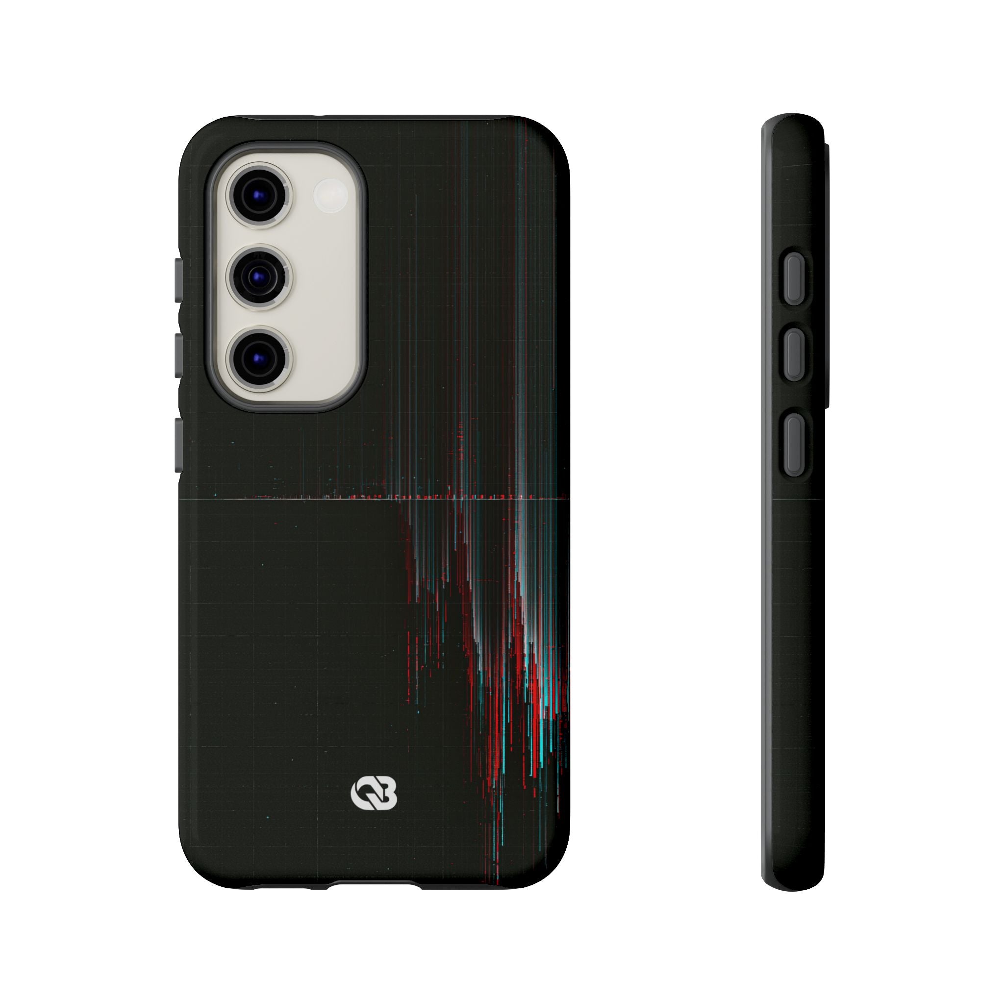 Black Tough Phone Case for Samsung - Corrupted Data Stream