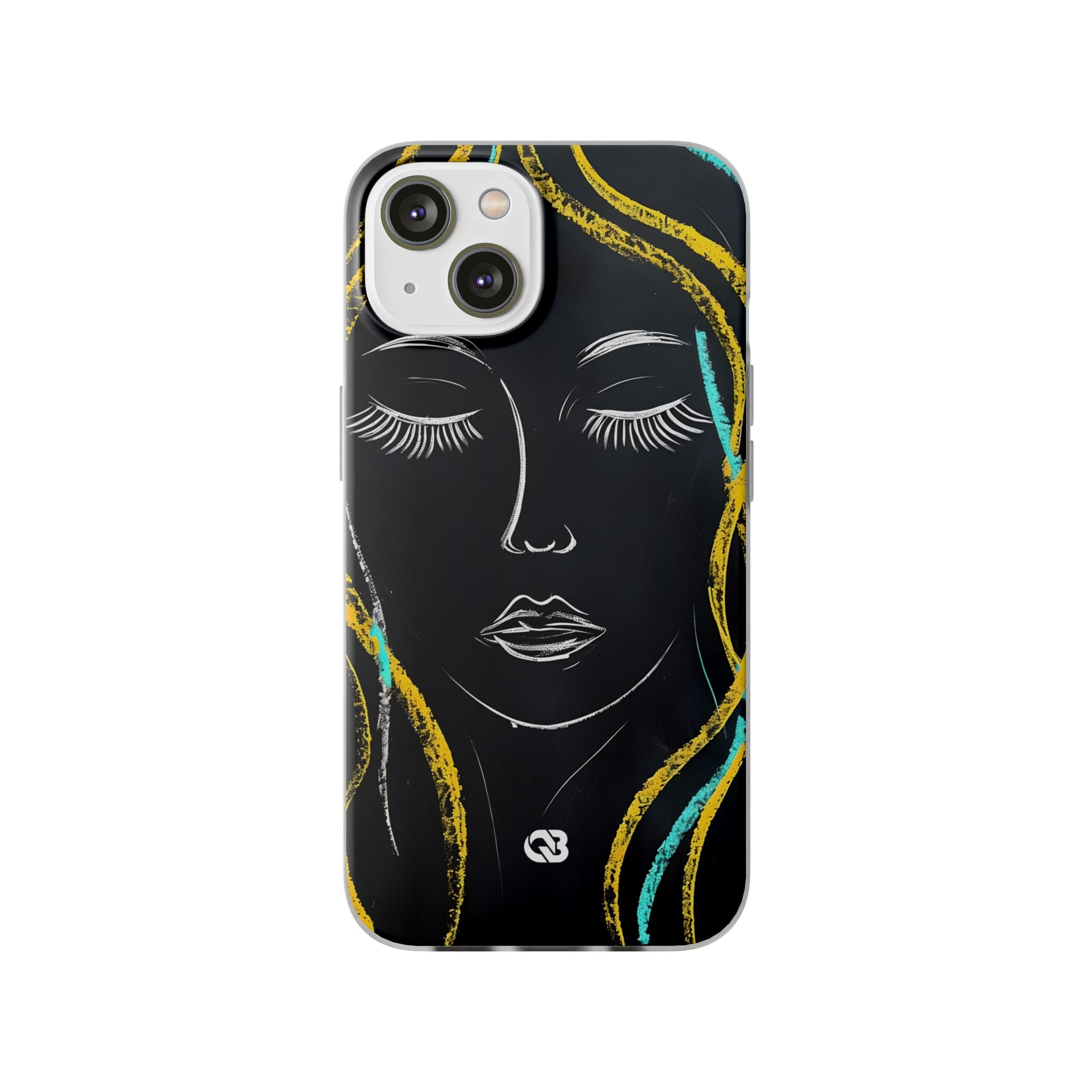 Obsidian Chalk Portrait · Soft Phone Case for iPhone