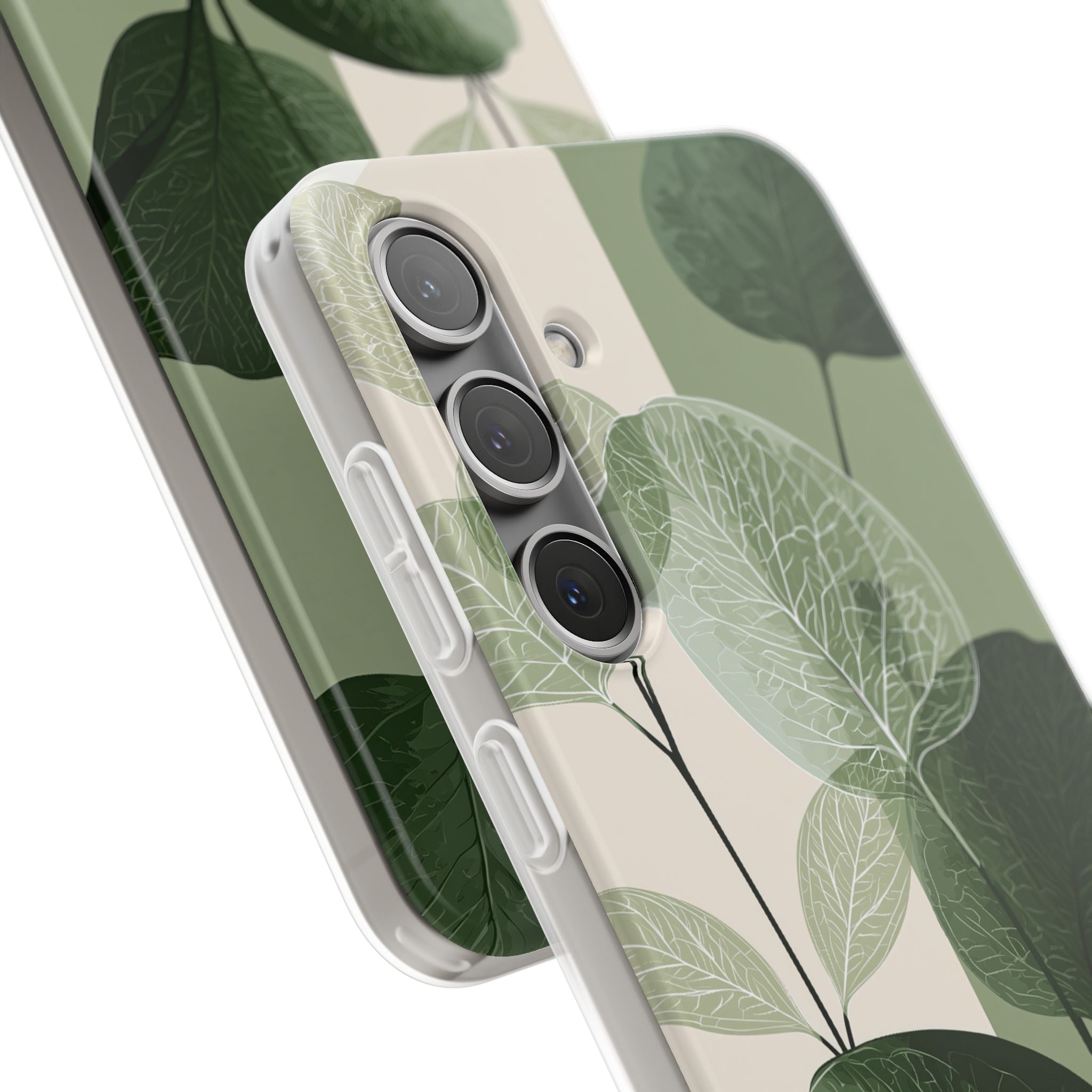 Green Lite Phone Case for Samsung - Sage Leaf Skeletals