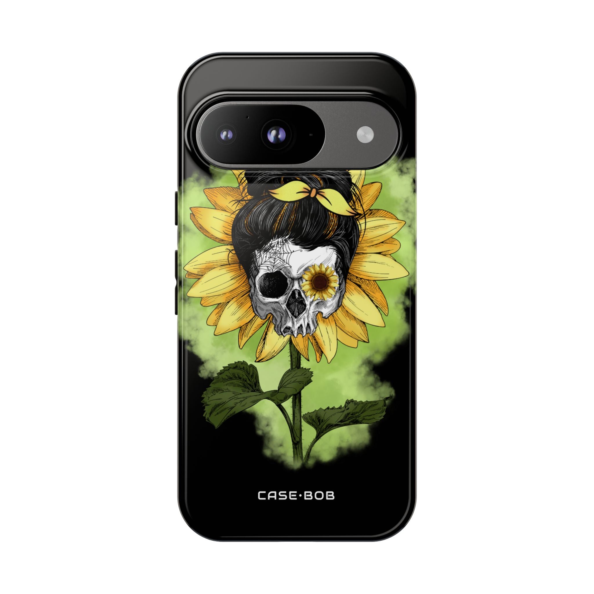 Sonnenblumen-Schädel Google Pixel 9 Case - Tough