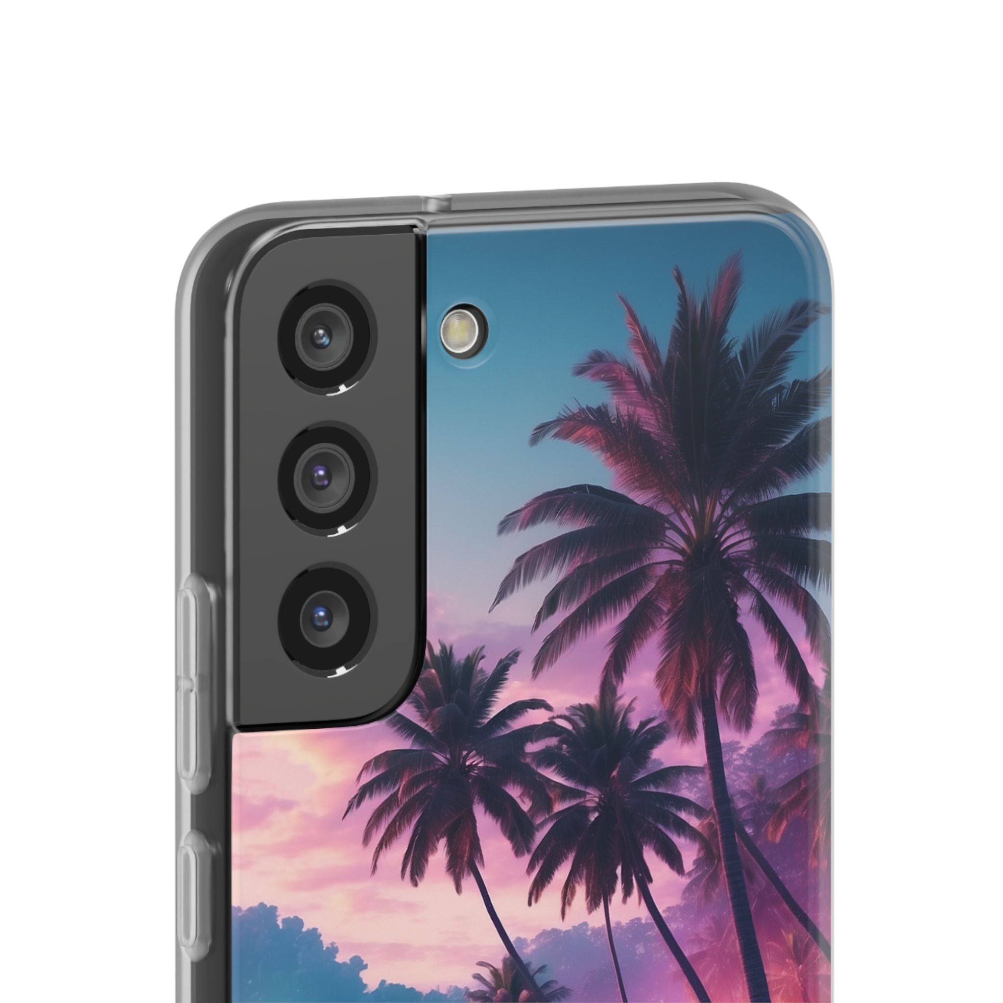 Neon Shore Palms · Soft Phone Case for Samsung