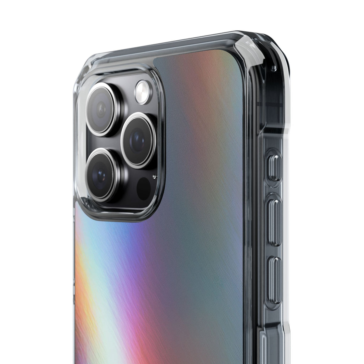 Prismatic Ray · Clear Impact Magnetic Phone Case for iPhone · Blue
