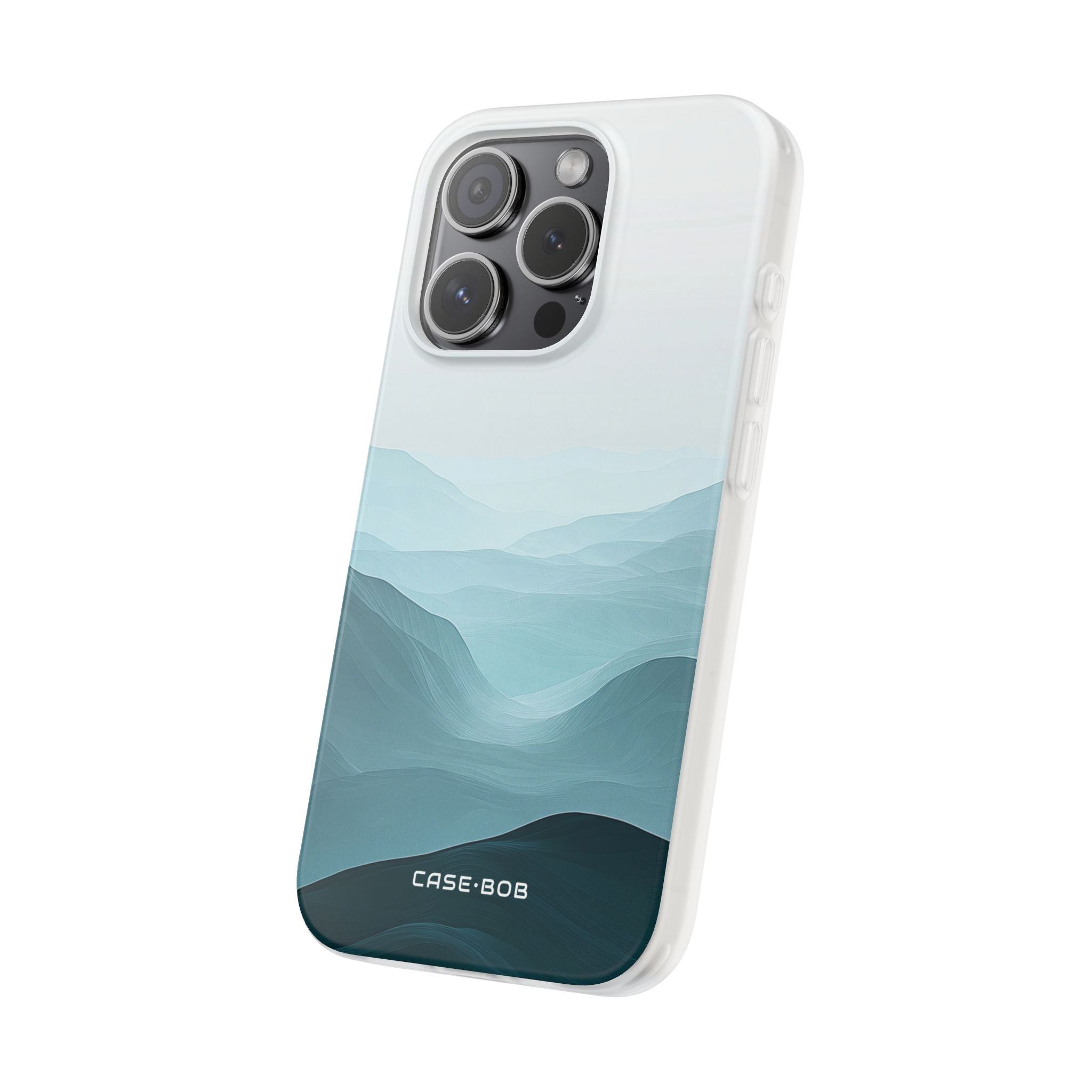 Teal Mist Mountains iPhone 15 Pro Case - Soft