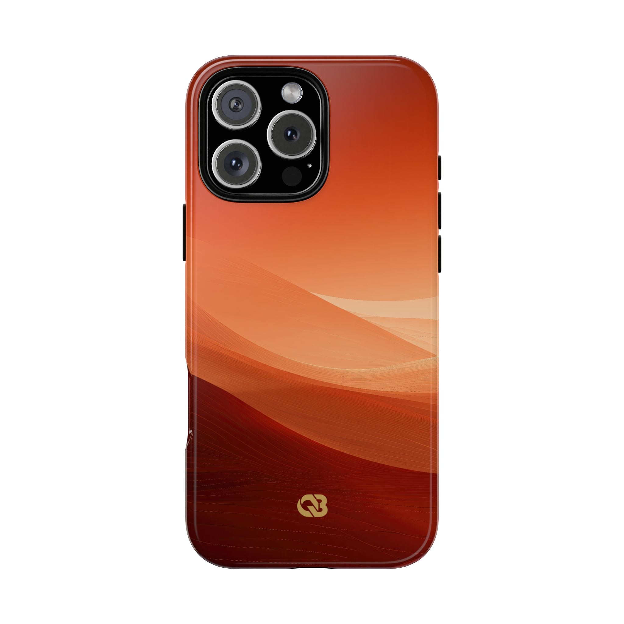 Orange Tough Phone Case for iPhone - Crimson Dune Gradient