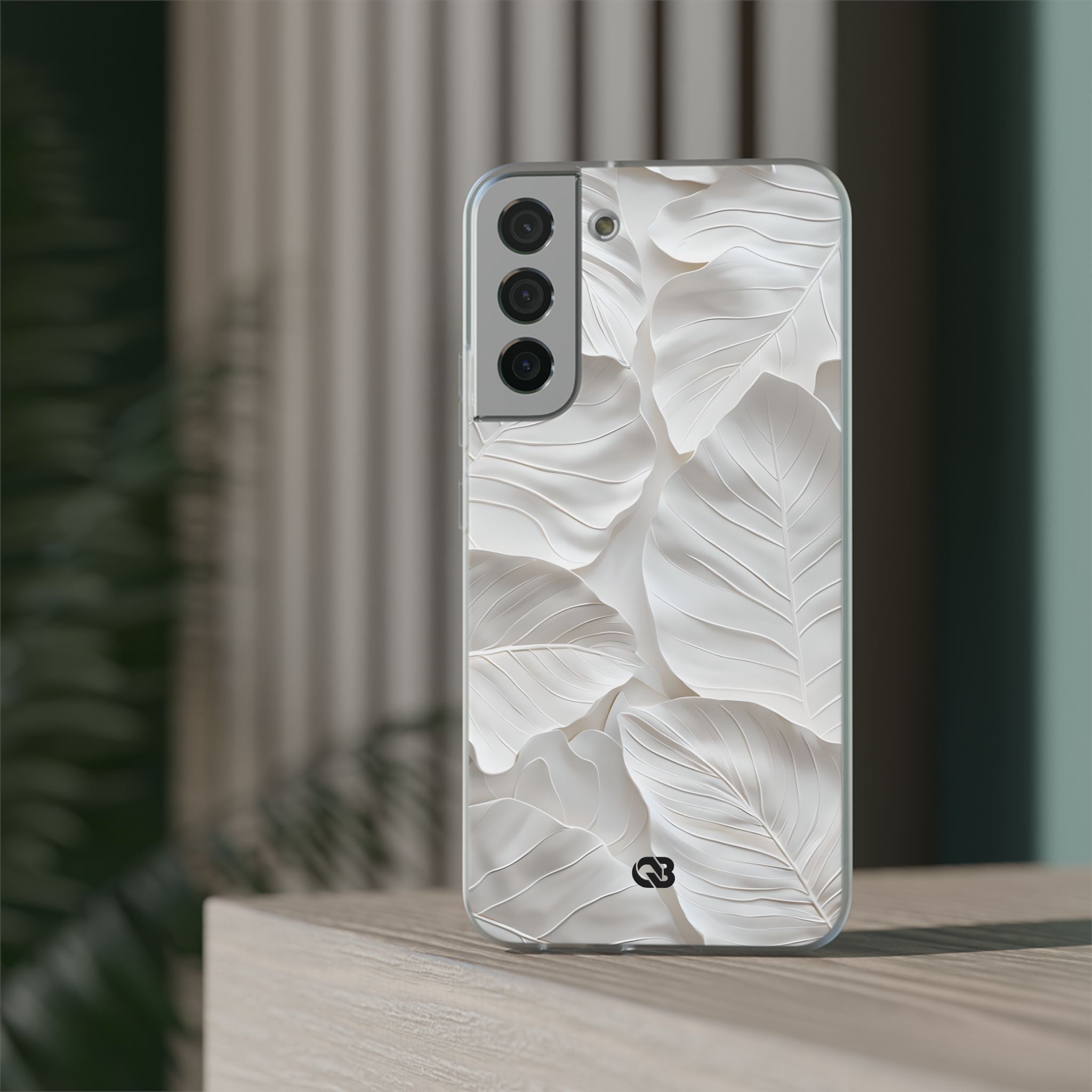 Sculpted Ivory Leaves · Soft Handyhülle für Samsung