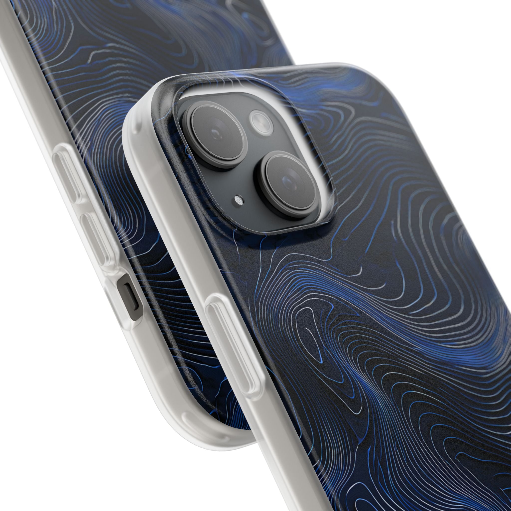 Blue Lite Phone Case for iPhone - Cobalt Contour Ridge