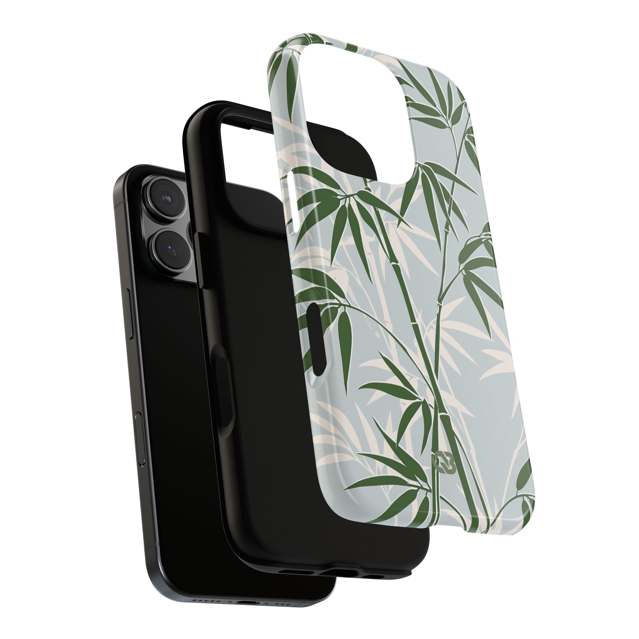 Green Tough Phone Case for iPhone - Kyoto Bamboo Canopy