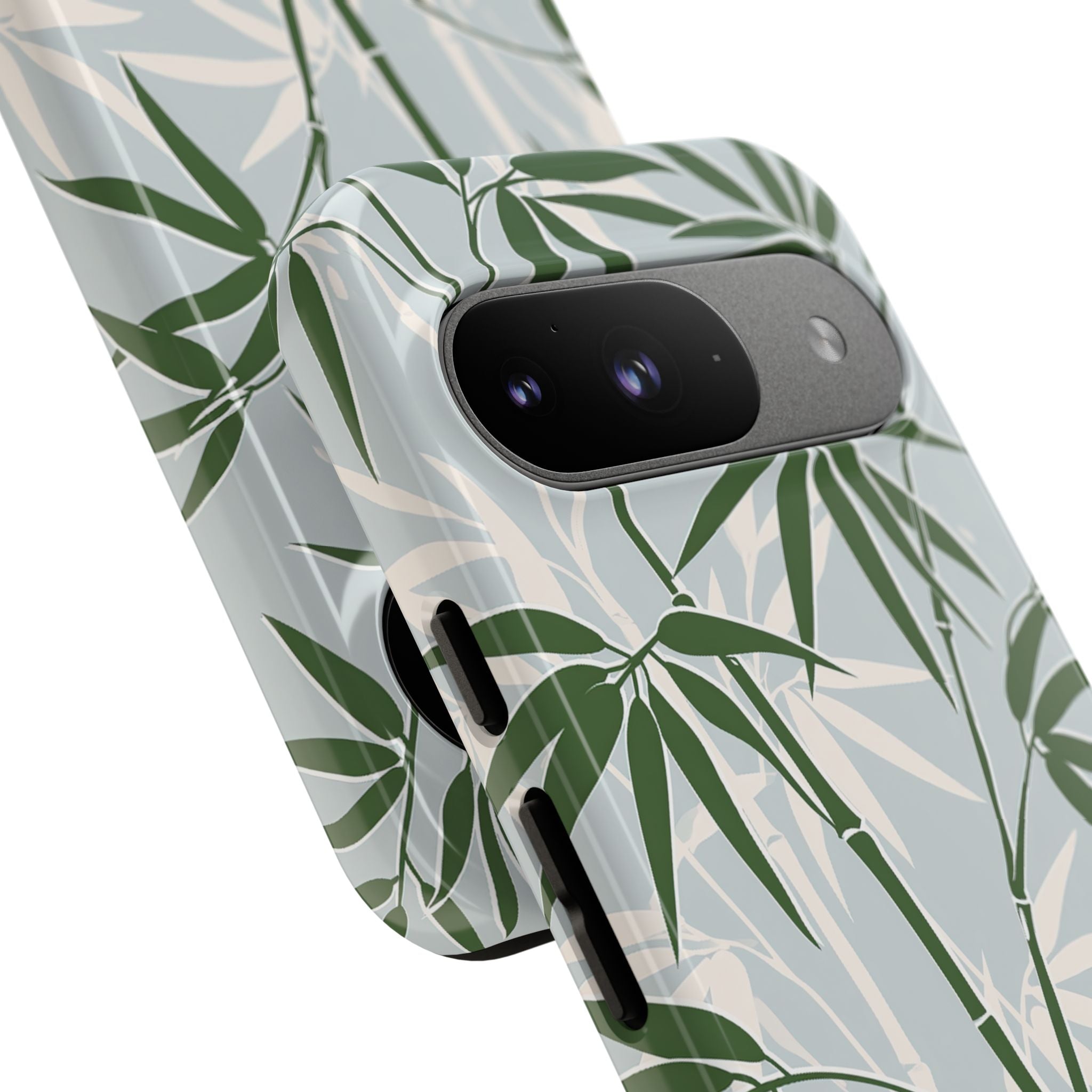 Green Tough Phone Case for Google Pixel - Kyoto Bamboo Canopy