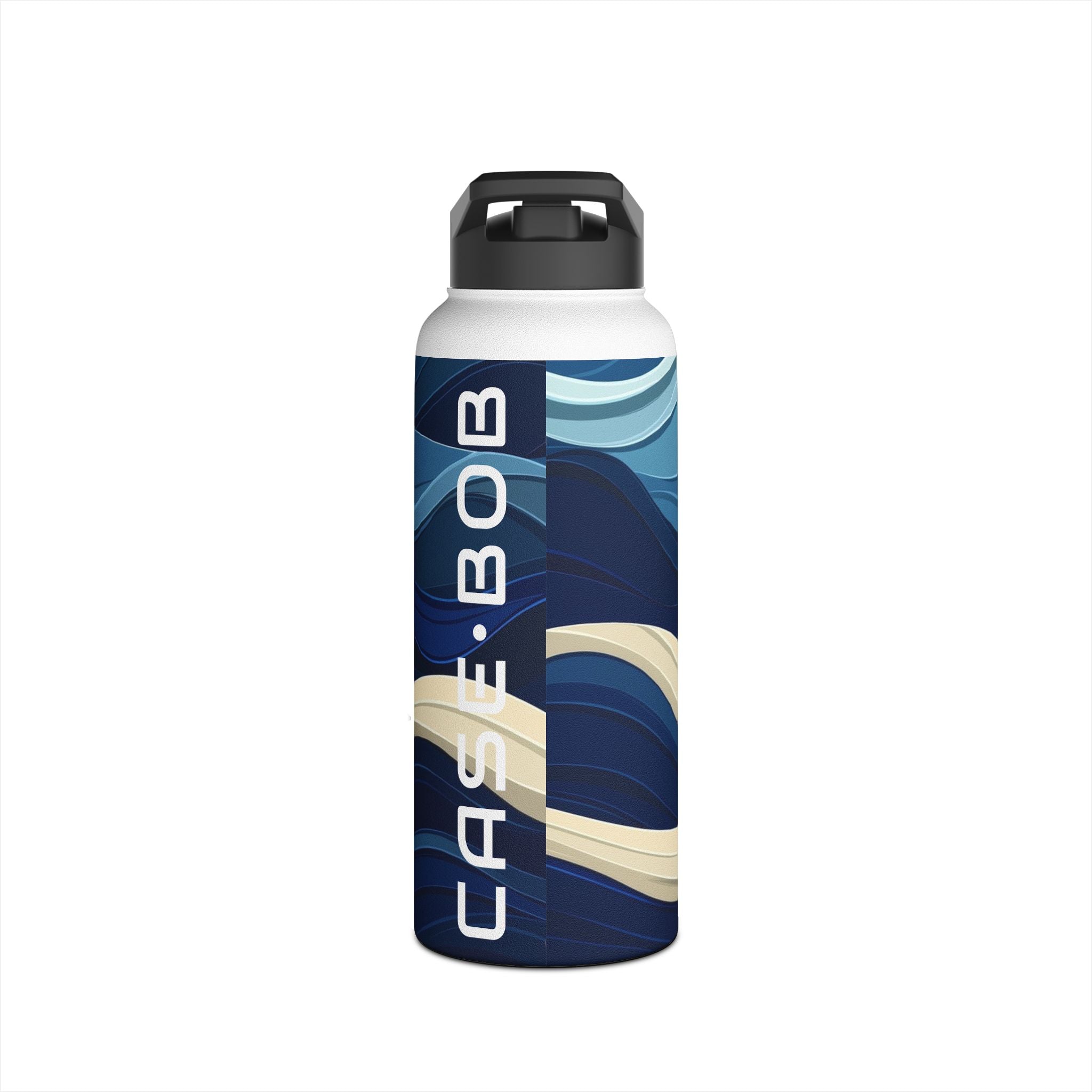 Blue Wave Flow - Stainless Steel Water Bottle