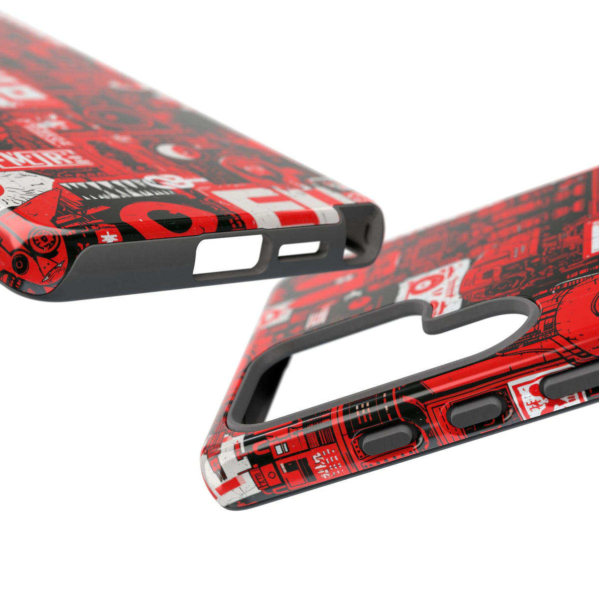 Neo Mecha Collage · Tough Phone Case for Samsung · Red