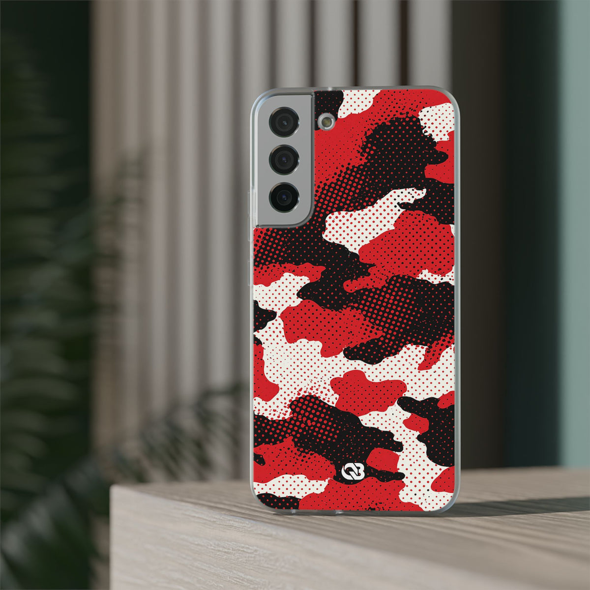 Crimson Halftone Camo · Lite Phone Case for Samsung · Red