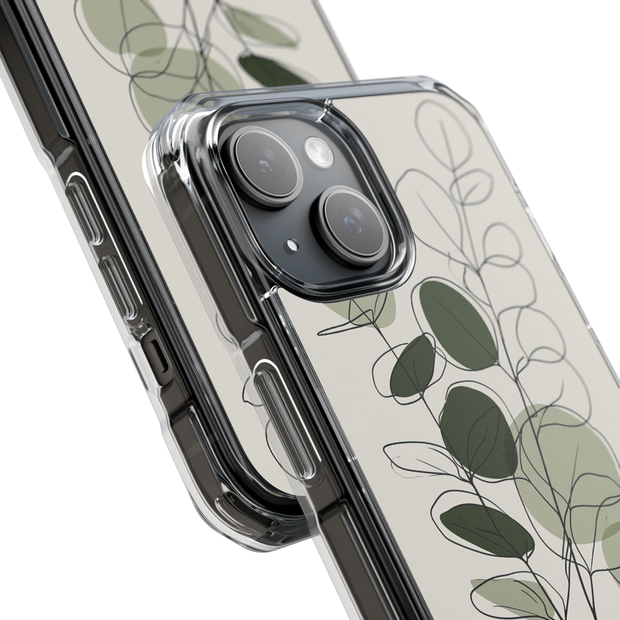 Green Impact MagSafe Phone Case for iPhone - Muted Eucalyptus Sketch