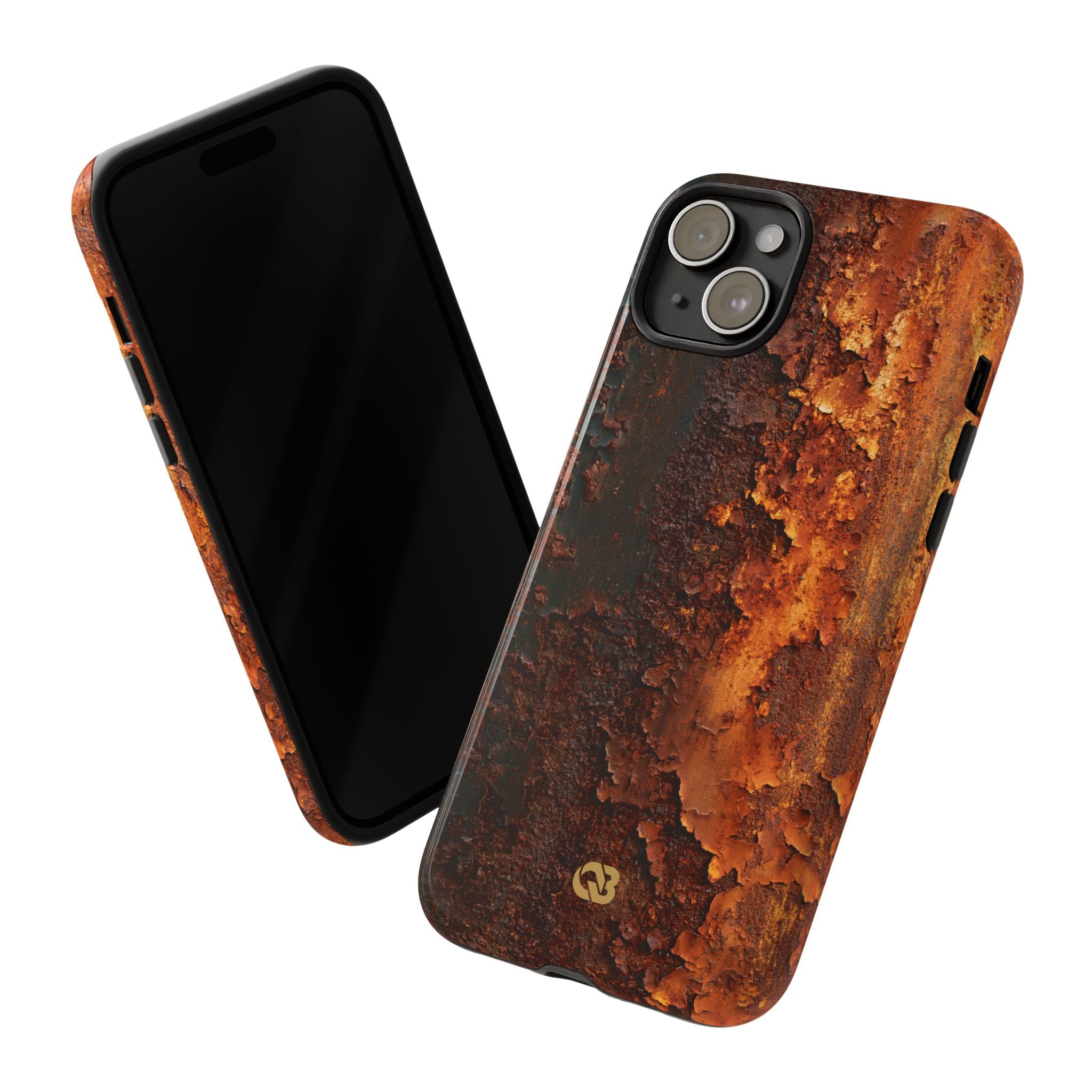 Orange Tough Phone Case for iPhone - Oxidized Iron Crust