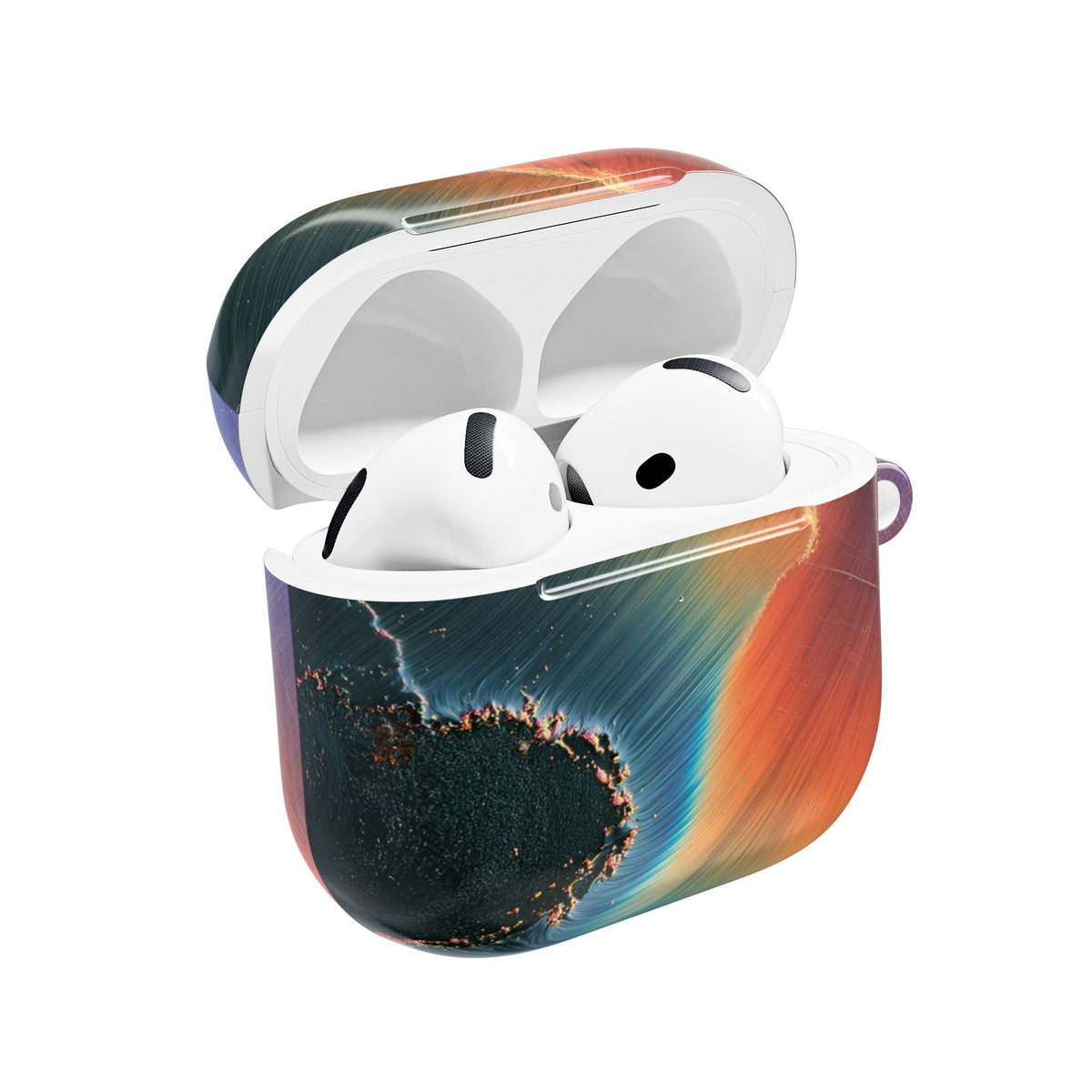 Prismatic Aura Shift · Hard Case for AirPods & AirPods Pro · Blue