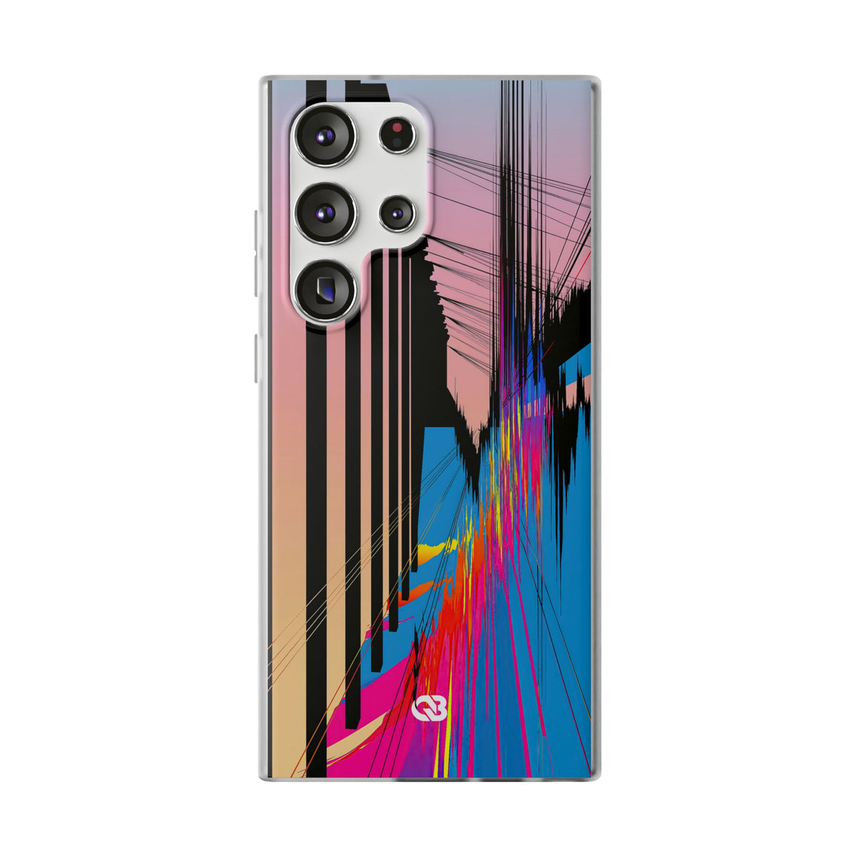 Blue Lite Phone Case for Samsung - Fractured Data Skyline