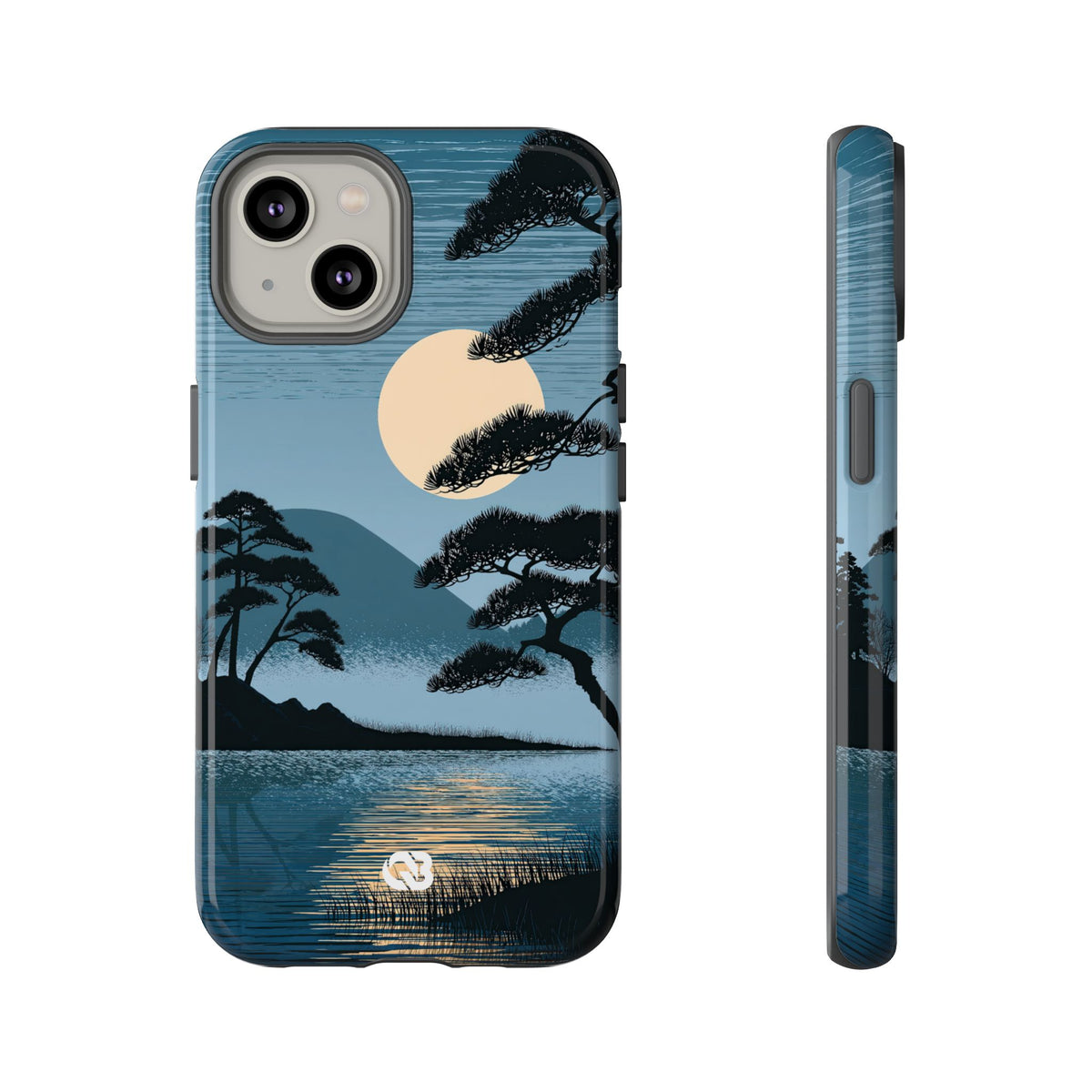 Moonlit Pine Horizon · Tough Phone Case for iPhone · Blue