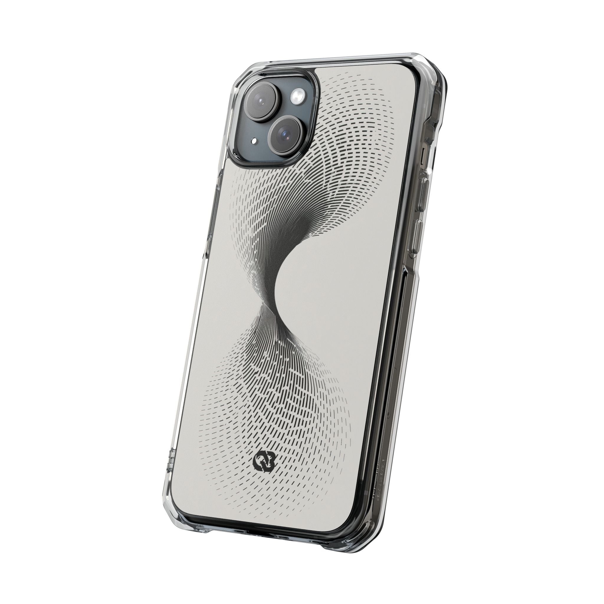 White Impact MagSafe Phone Case for iPhone - Linear Torsion Grid