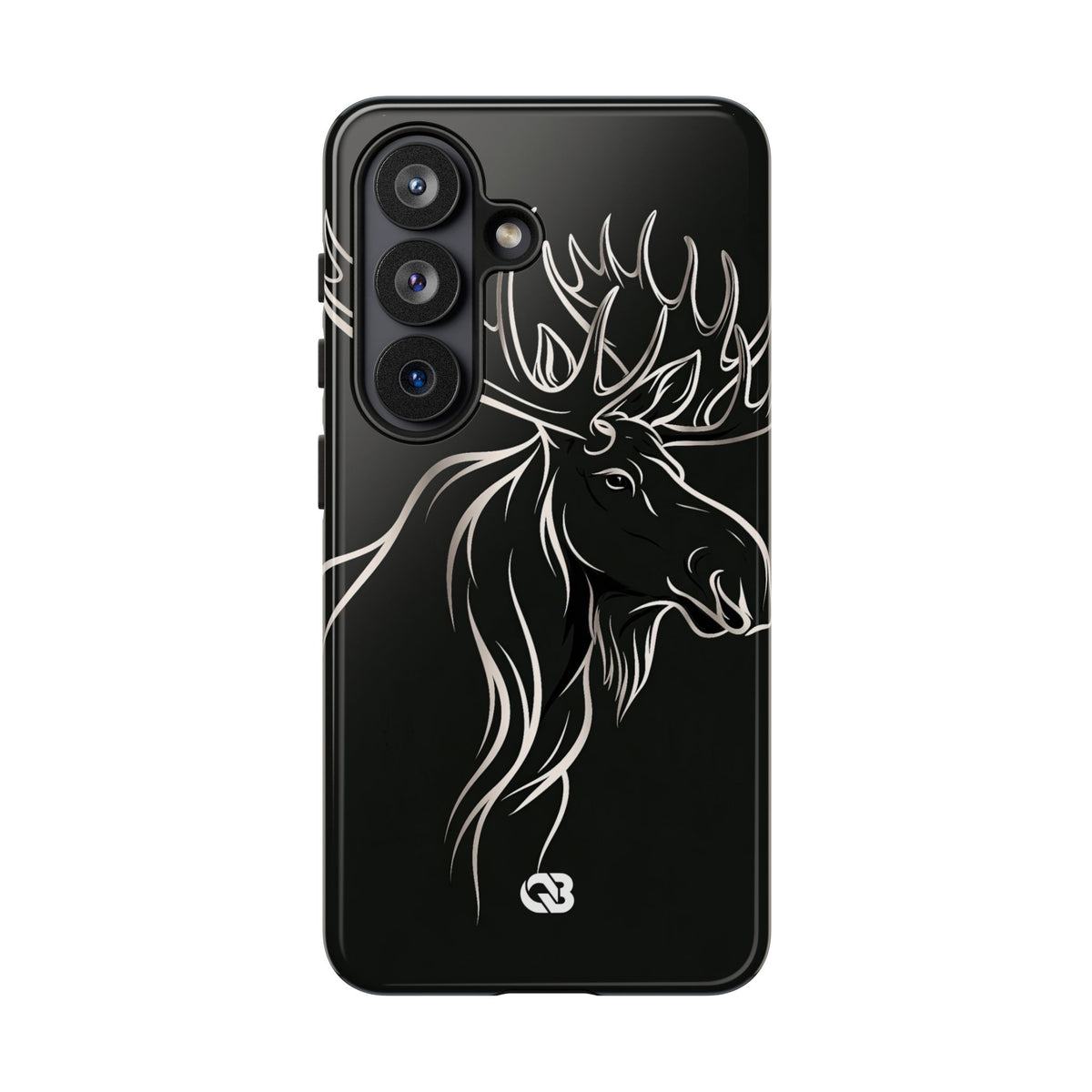 Nordic Moose Contour · Tough Phone Case for Samsung · Black