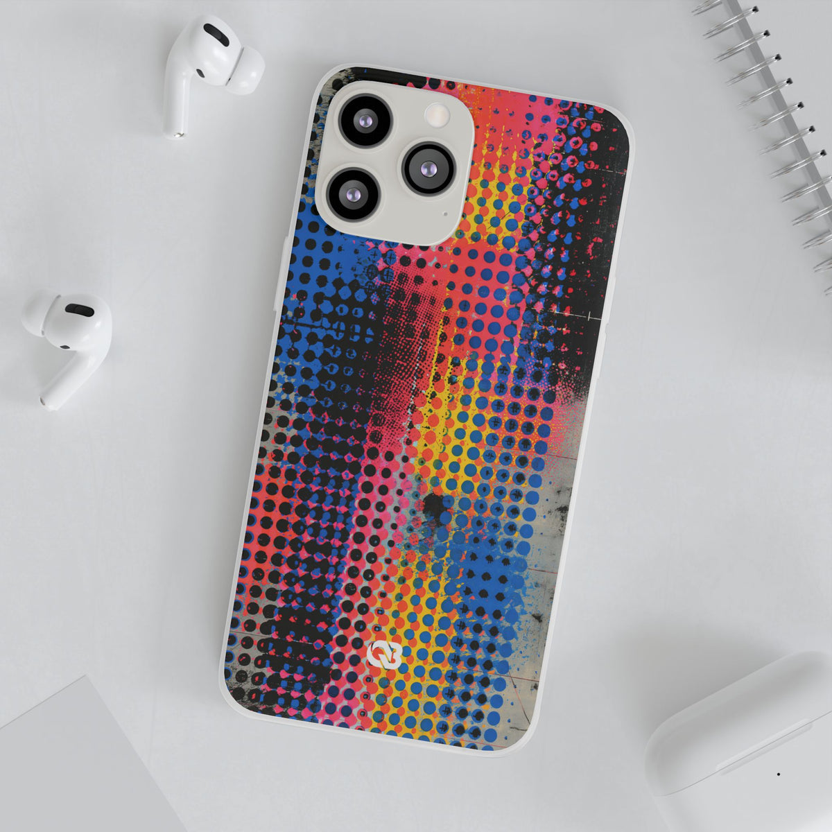 Chromatic Halftone Grid · Lite Phone Case for iPhone · Blue