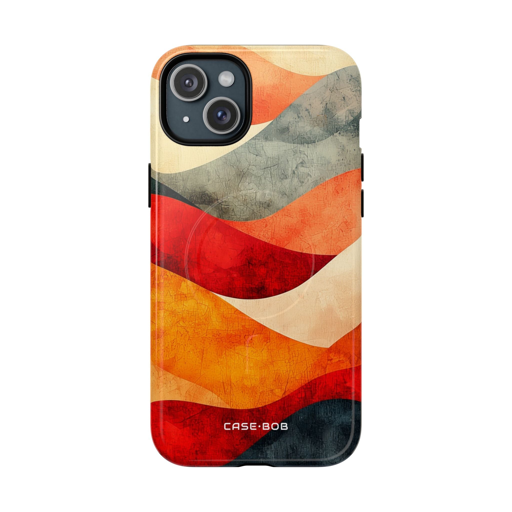 Cracked Wave Sunset iPhone 15 Plus Cover - Tough+