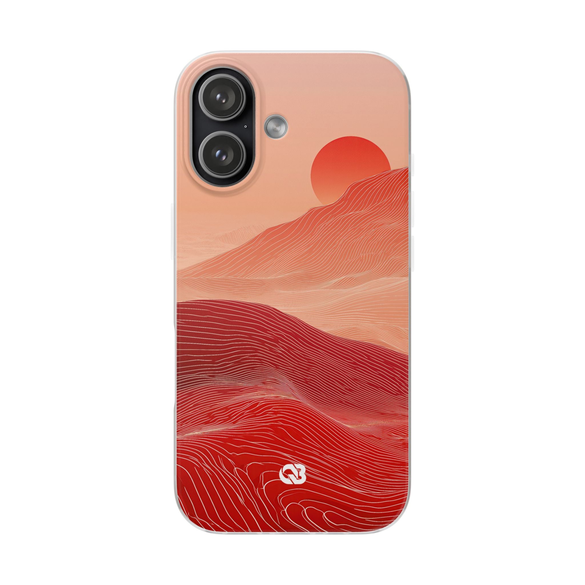 Red Lite Phone Case for iPhone - Crimson Ridge Lines