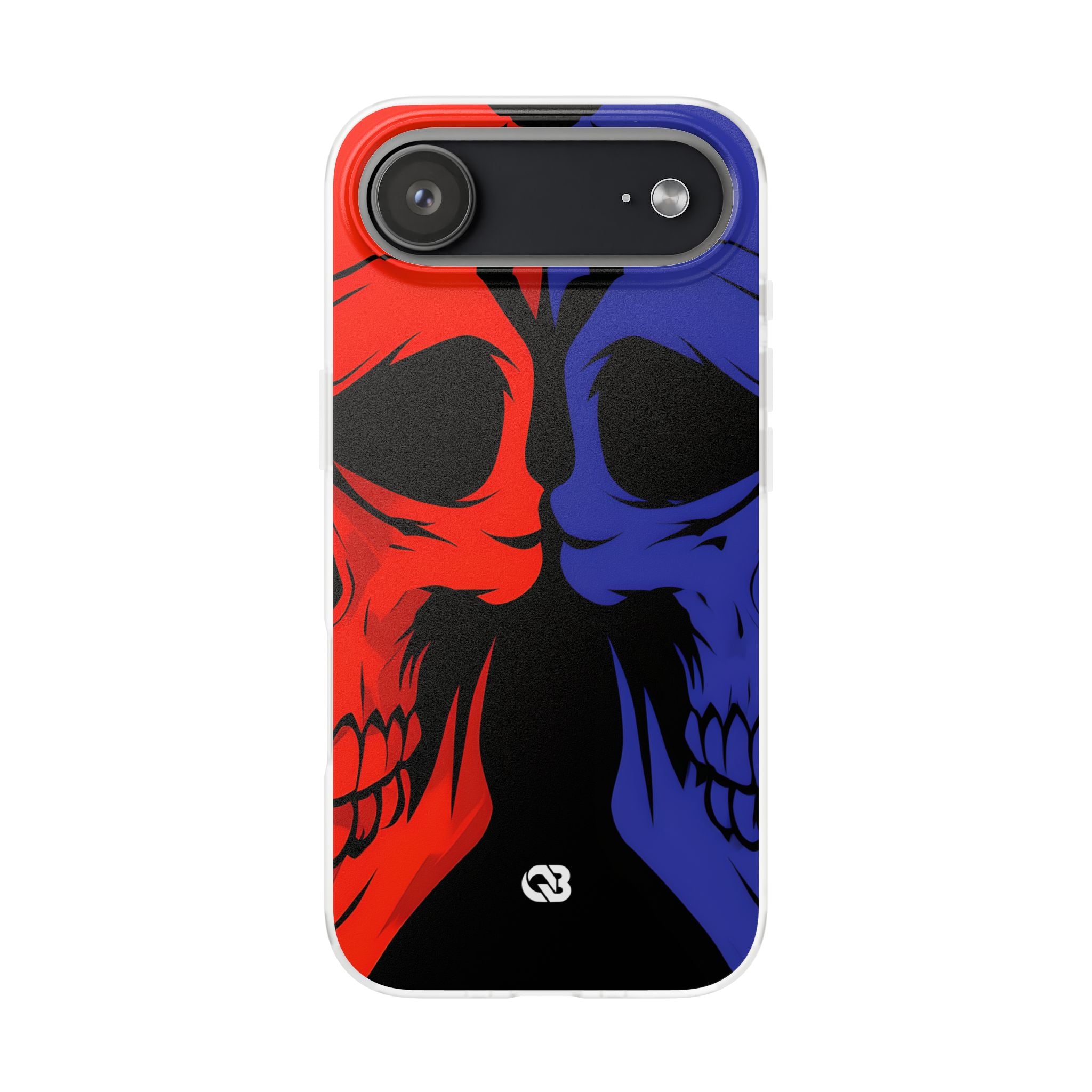 Crimson Cobalt Skulls · Soft Phone Case for iPhone