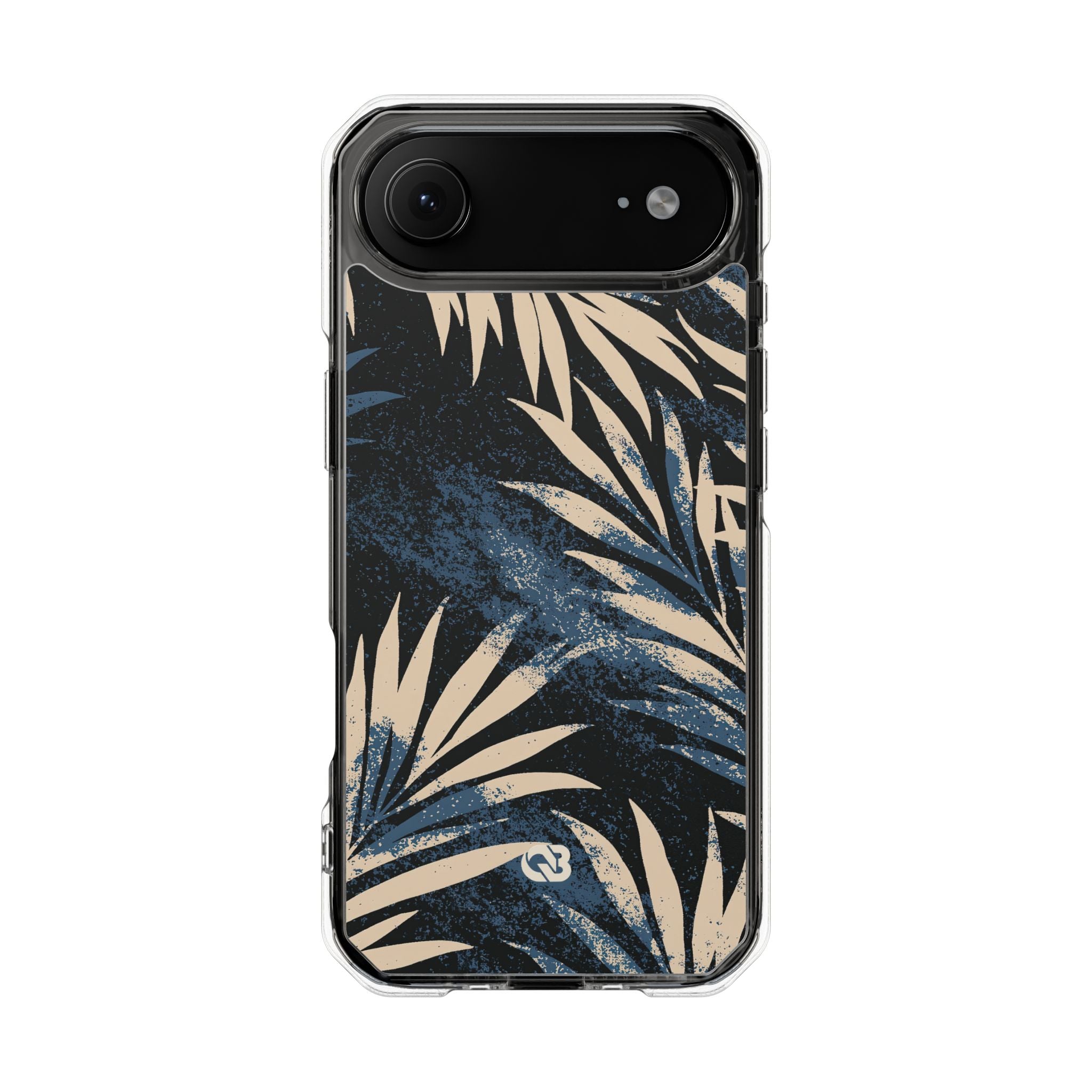 Blue Impact MagSafe Phone Case for iPhone - Midnight Indigo Palm