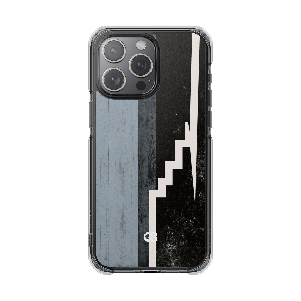 Grey Impact MagSafe Phone Case for iPhone - Industrial Concrete Void