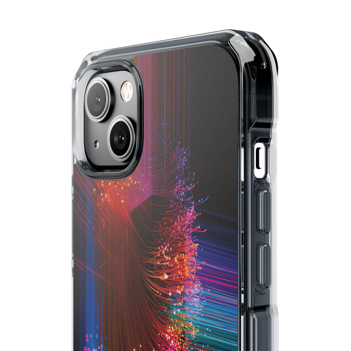 Black Impact MagSafe Phone Case for iPhone - Cyber Optic Streak