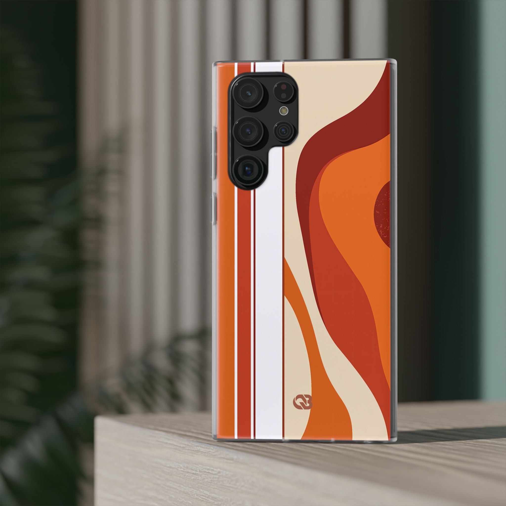 Orange Lite Phone Case for Samsung - Terracotta Metro Line